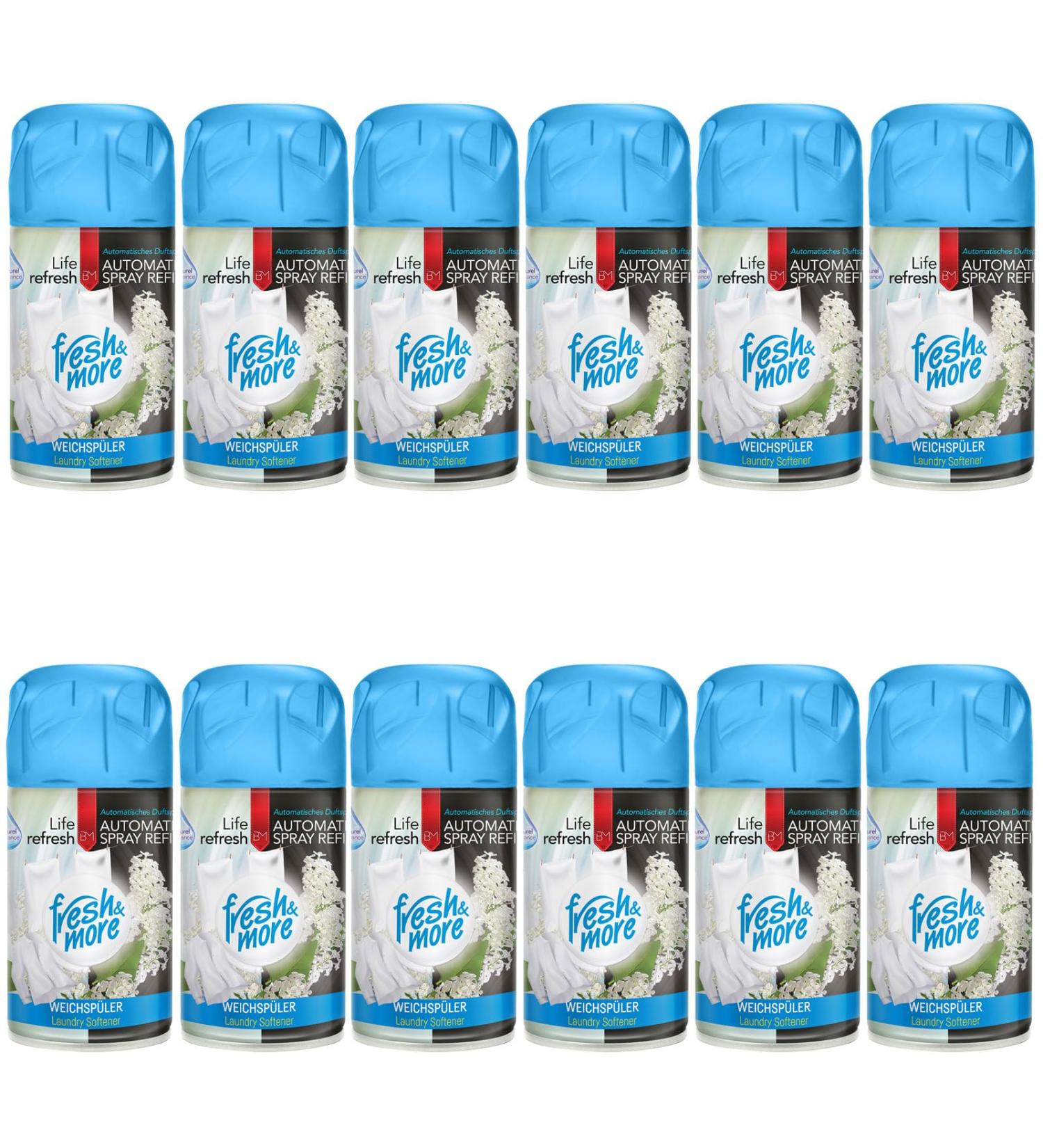 12x Fresh&More air freshener refill fabric softener 250ml lilac 250 ml (pack of 12)