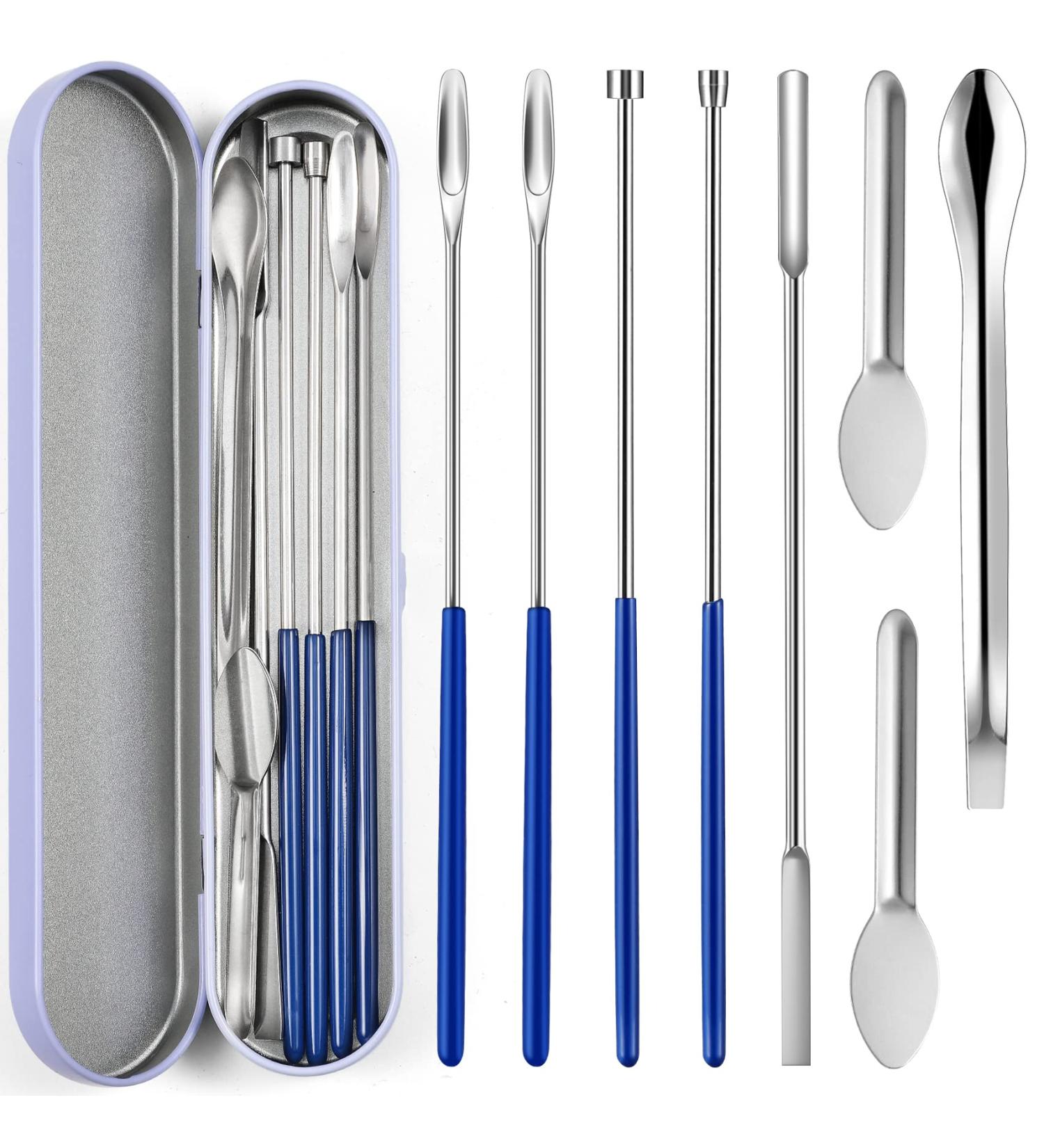 8 Piece Capsule Filling Machine Kit - Home & Lab Supplies for Empty Pill Capsules - Spoon, Spatula, Scoop, Tray, Tamper Tool - Gel Capsules Size 000-3 - Buy Online on GoSupps.com