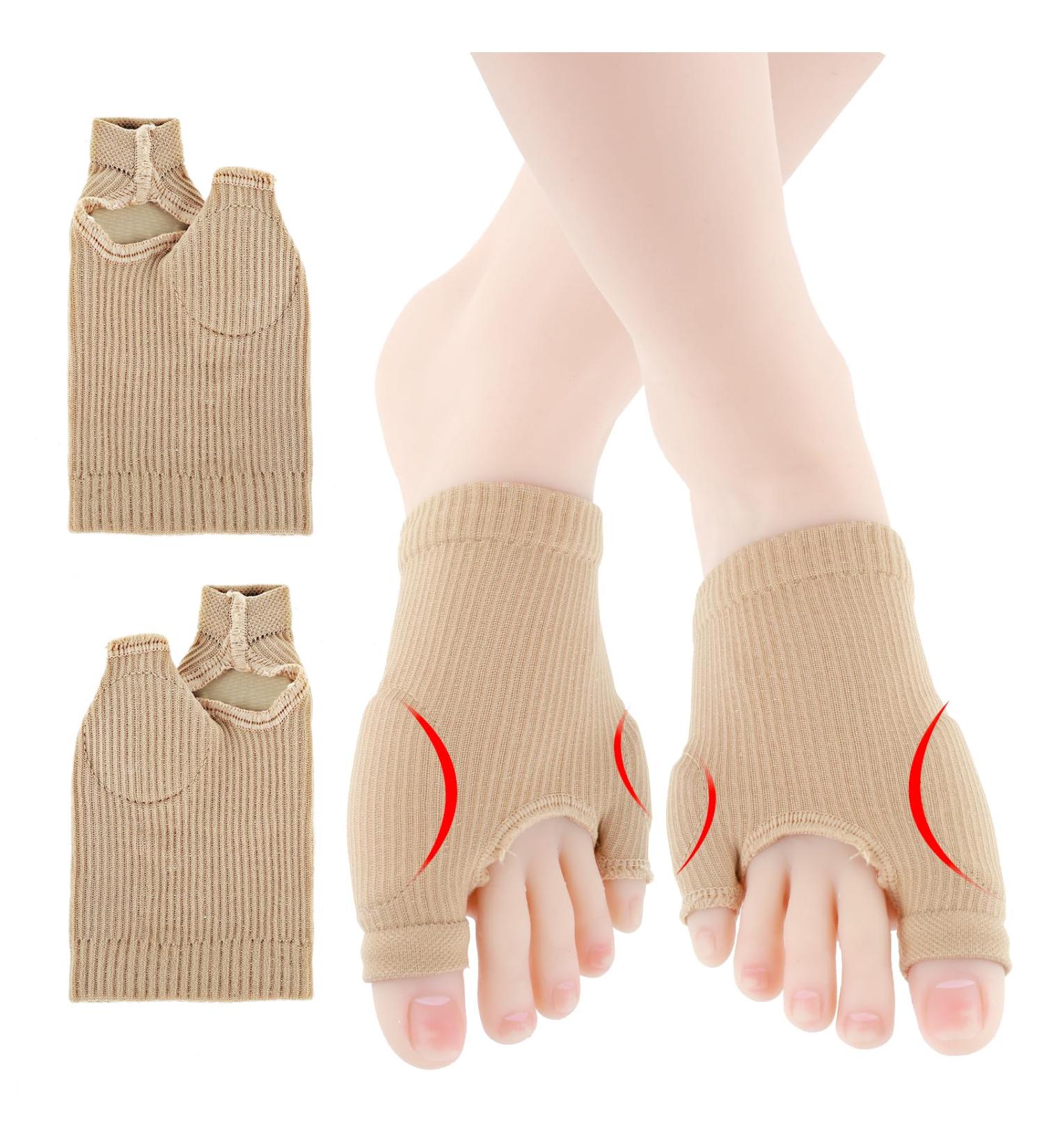 1 Pair Bunion Pads - Breathable Cushion Sleeve for Pain Relief | Comfortable Bunionette Corrector & Elastic Protector Day & Night Support for Men & Women - Buy Online on GoSupps.com