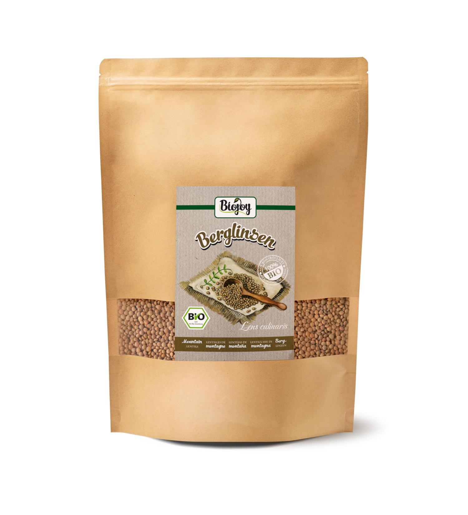 Buy Biojoy Organic Brown Lentils 2.5 kg - Dried Whole Mountain Lentils Additive-Free - International Shipping - Buy Online on GoSupps.com