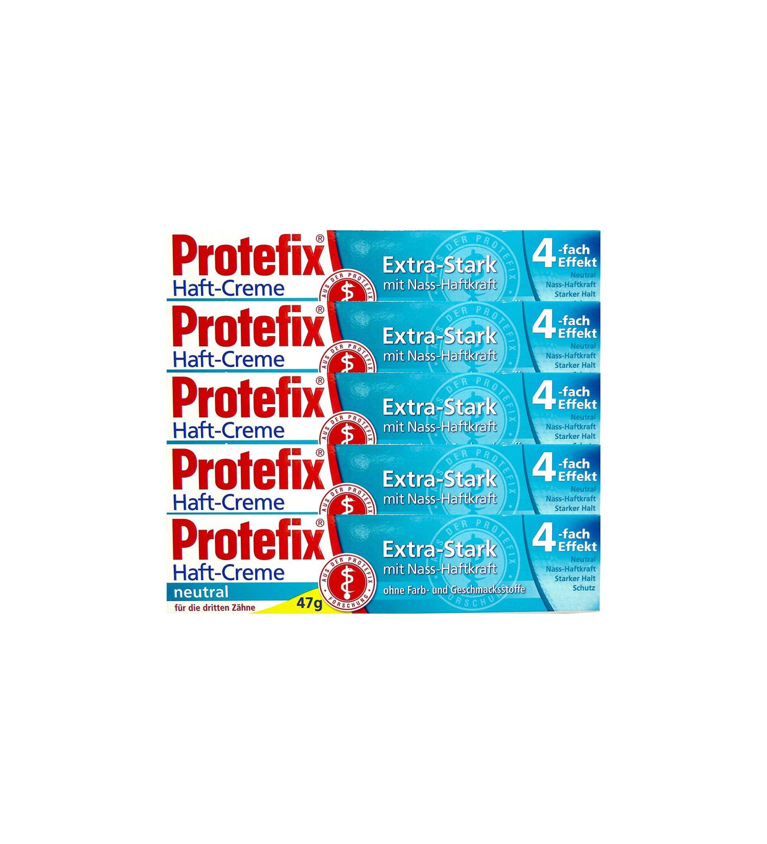 5x Protefix Adhesive Cream Neutral 47g without color and flavorings PZN 03556821