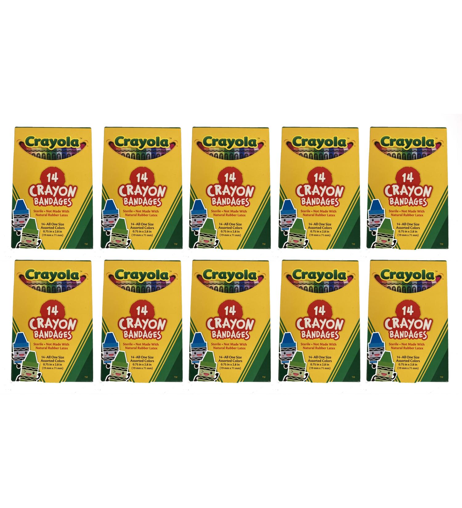 Crayon Shaped Kids Bandaid Flexible Adhesive Bandages - 10-Pack - Buy Online on GoSupps.com