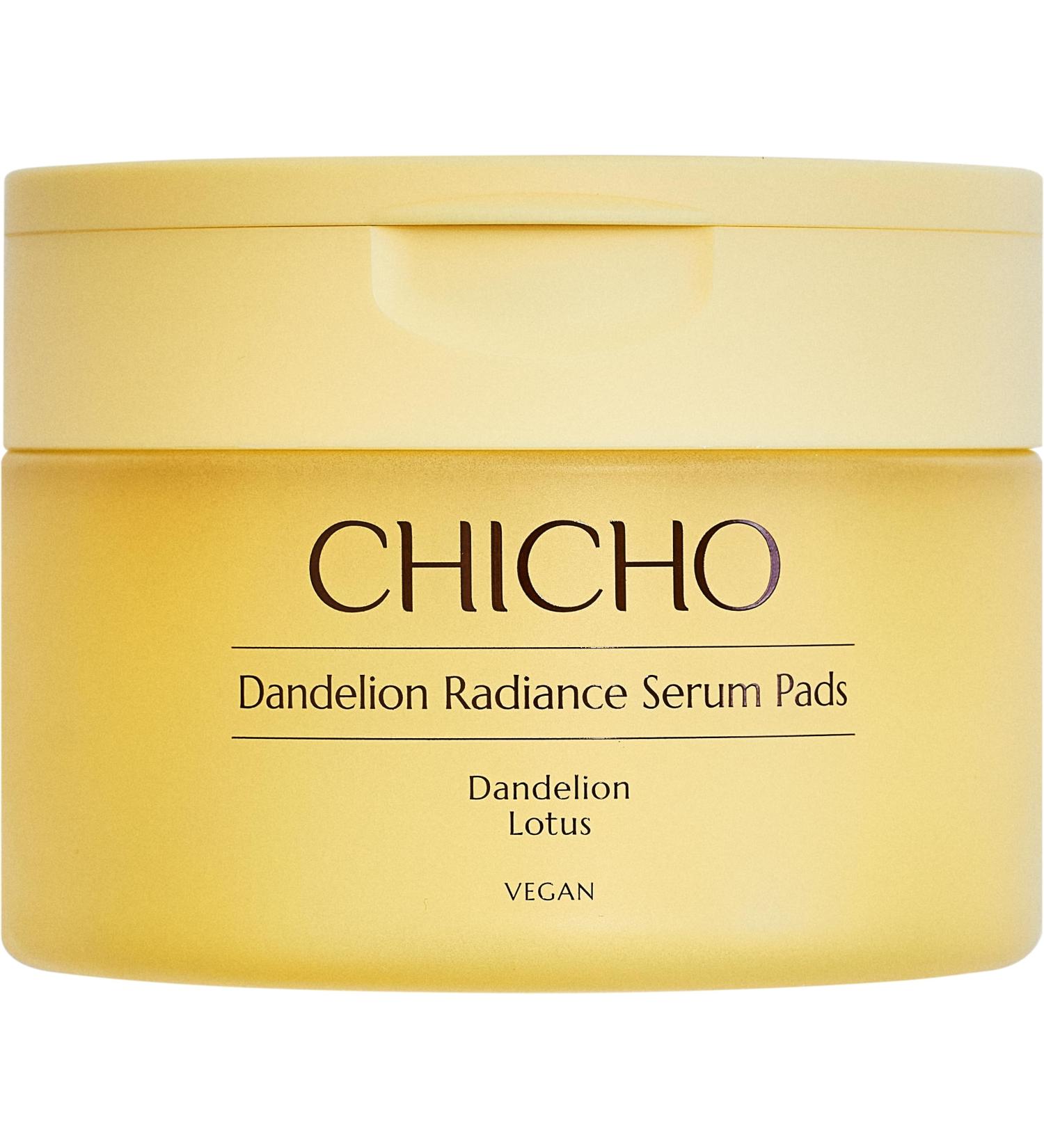 CHICHO Dandelion Radiance Serum Pads - 90 Sheets | Low pH Daily Serum for All Skin Types | Vegan & Sensitive Skin Friendly - Buy Online on GoSupps.com