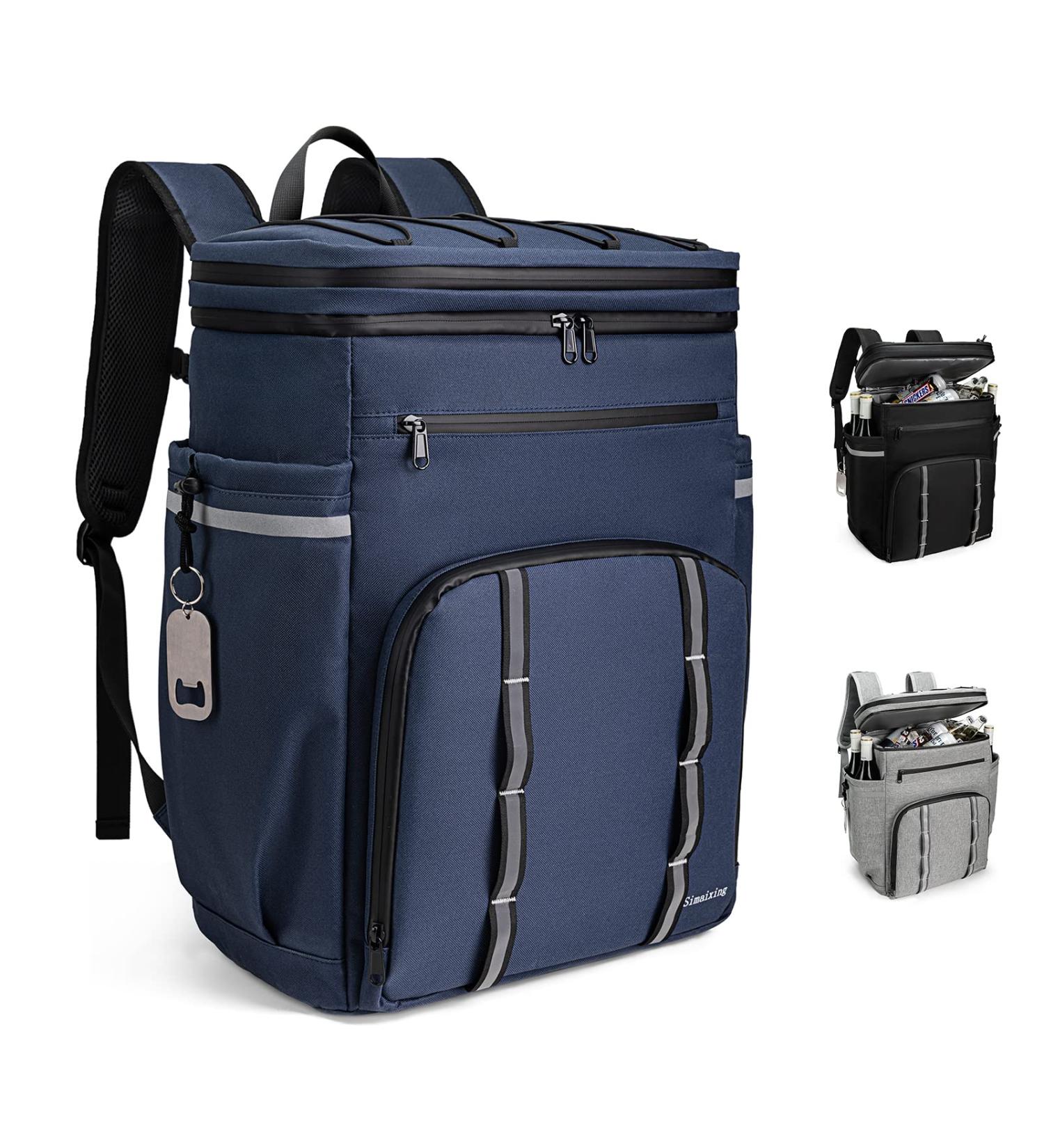 Simaixing 41L Navy Blue Backpack Cooler - Leak Proof, Insulated, Large Capacity Ice Chest - Waterproof Soft Cooler Bag for Men, Women - Ideal for Beach, Camping, Hiking - Holds 45 Cans - Buy Online on GoSupps.com