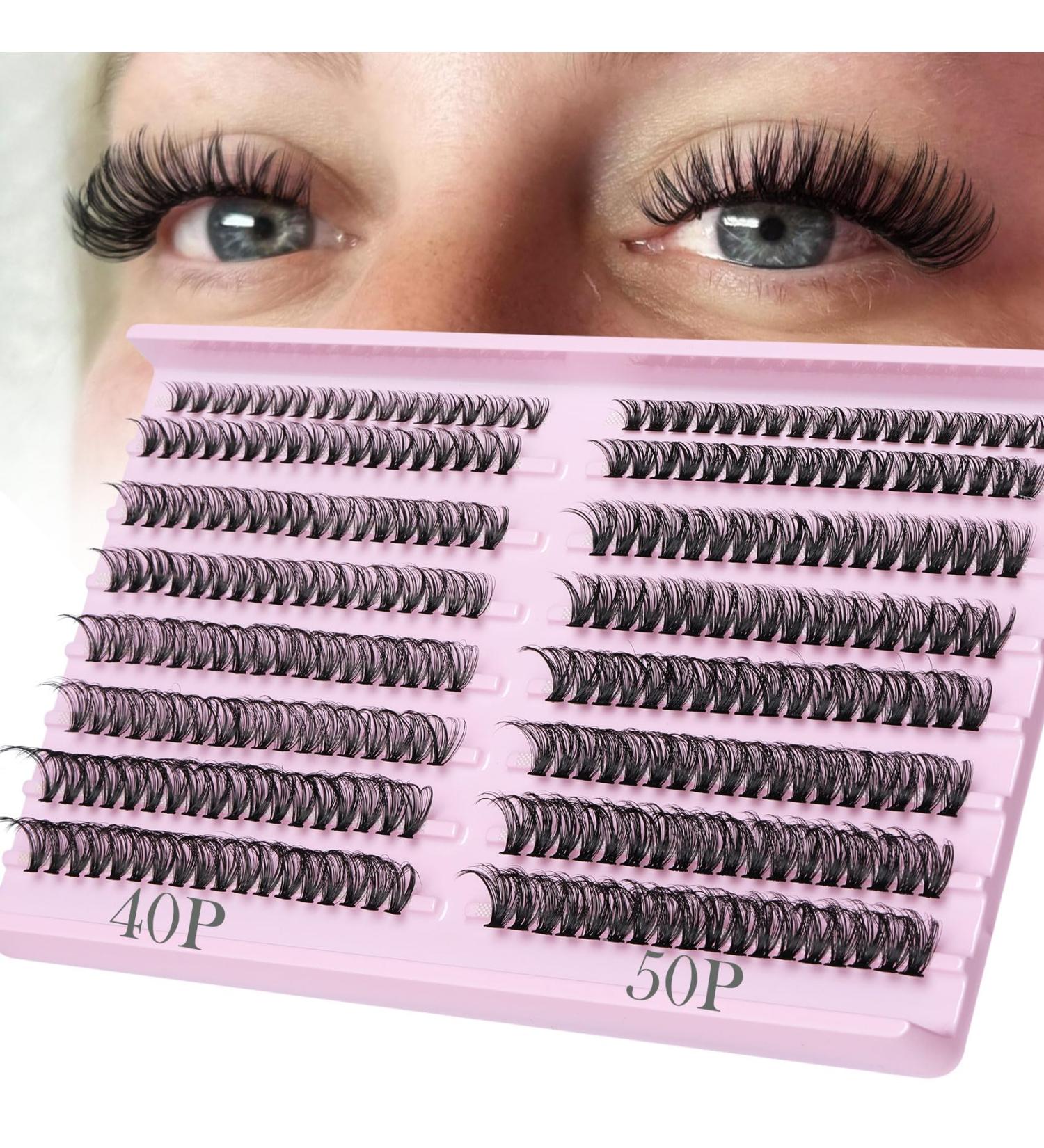 Individual Wispy Cluster Eyelash Extensions | Goddvenus Mixed Cluster Lashes - 2 Styles - Buy Online on GoSupps.com