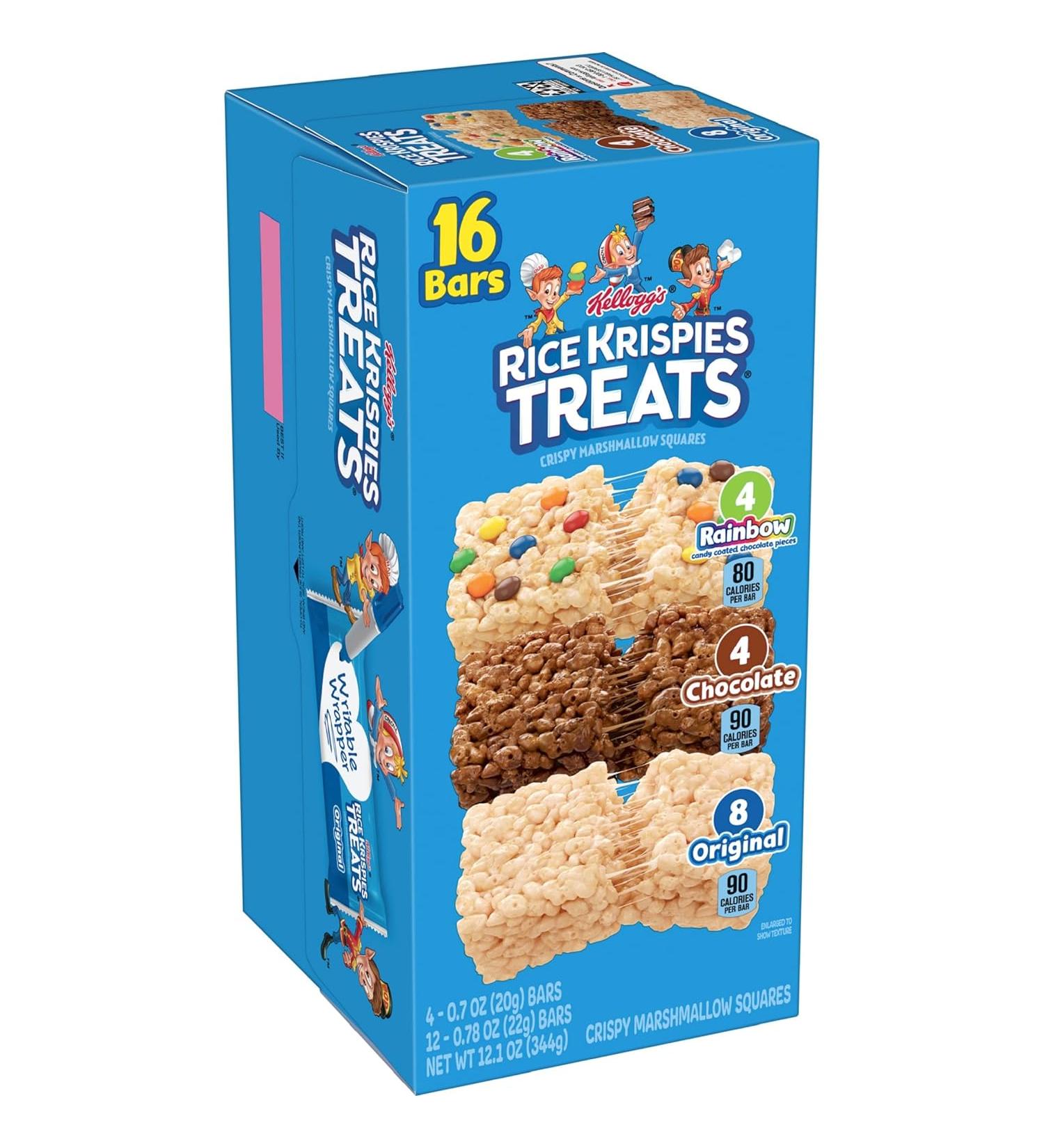 Rice Krispies Treats Marshmallow Snack Bars Variety Pack | Kids School Lunch Snacks (6 Boxes, 96 Bars) - Buy Online on GoSupps.com