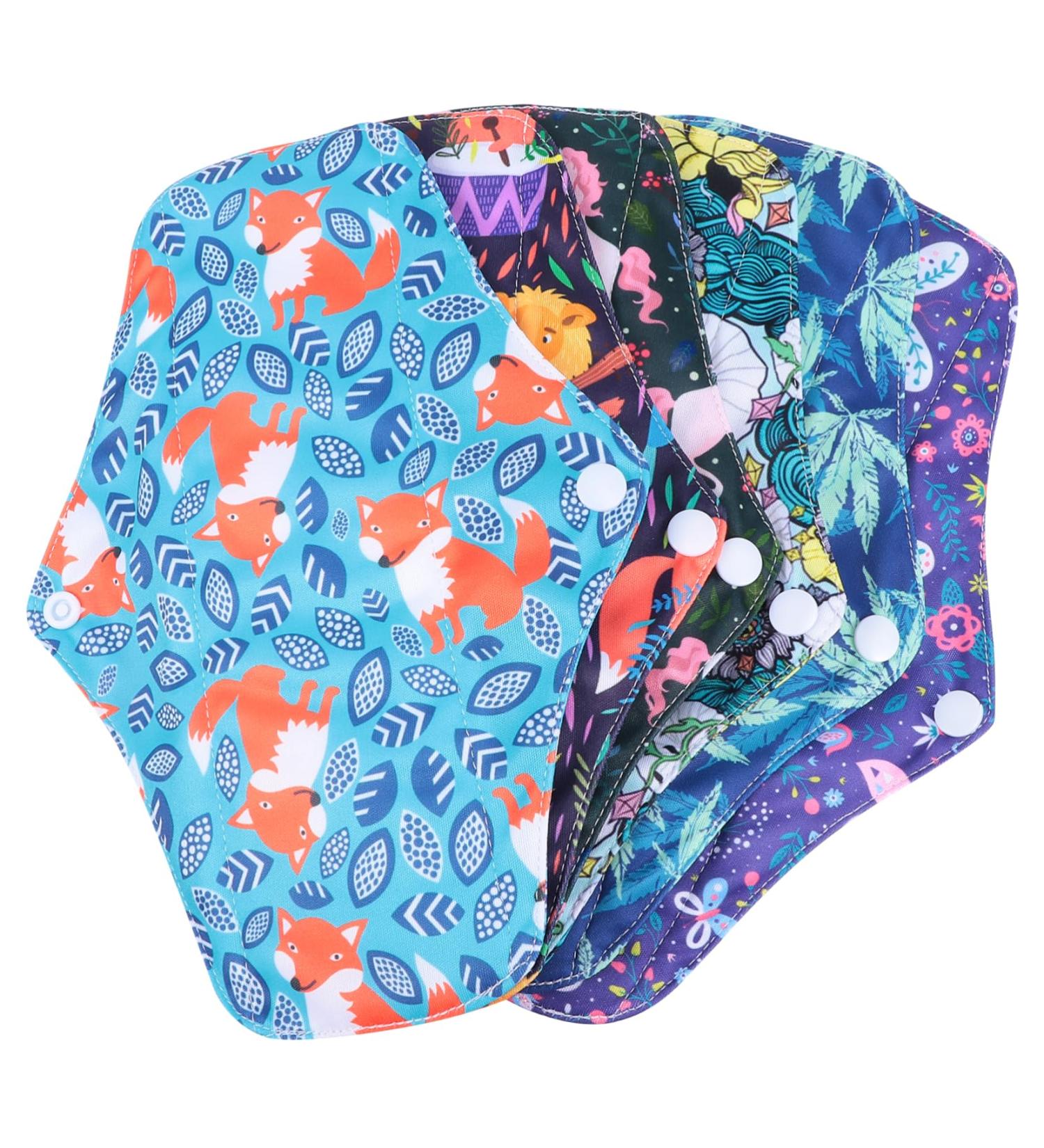 6pcs Reusable Bamboo Charcoal Panty Liners | Maternity & Period Pads - Buy Online on GoSupps.com