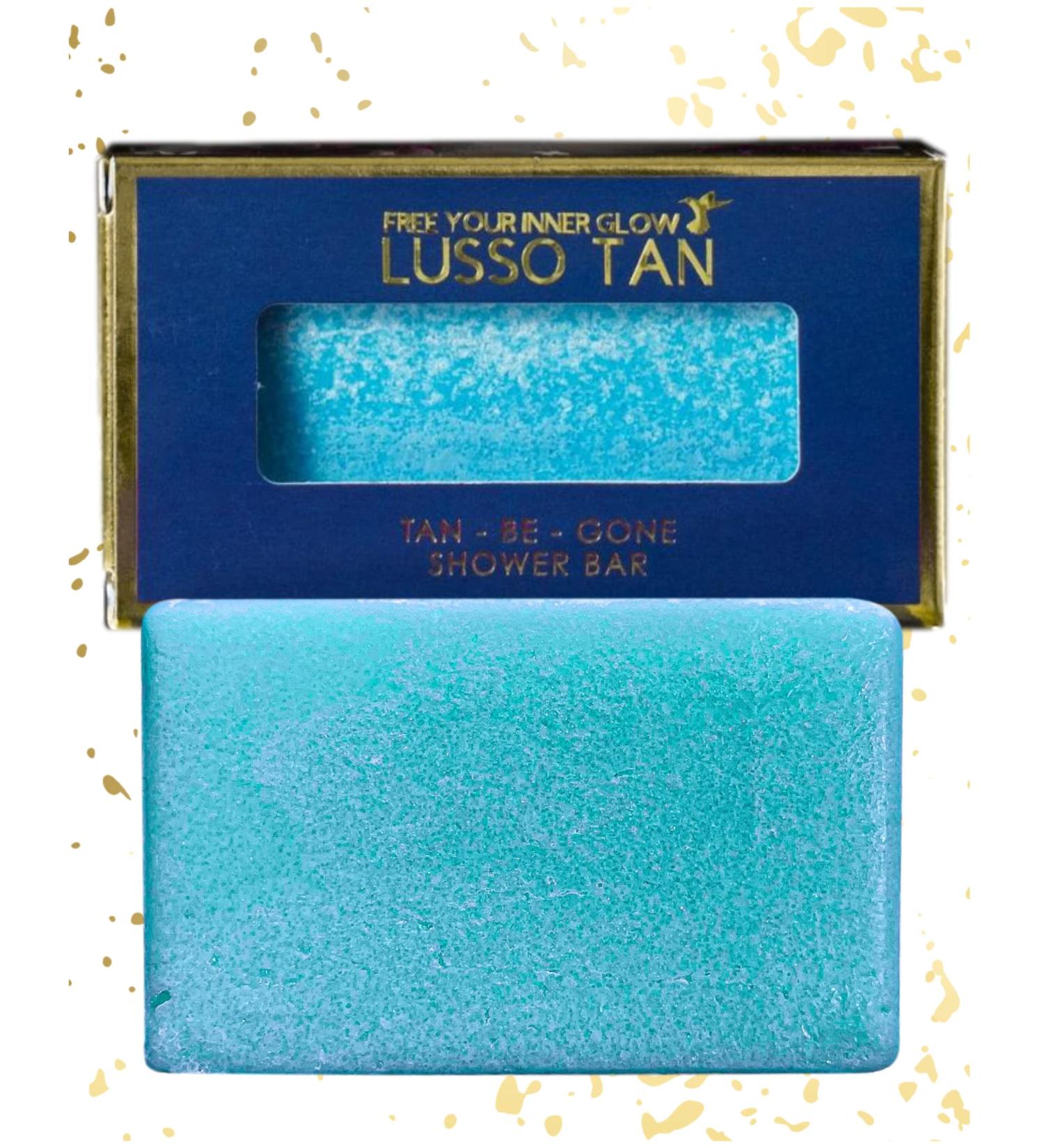 Organic Self-Tan Remover Shower Bar Winter Nights Tan-Be-Gone Bar by Lusso Tan. Naturally Fragranced. Vegan and Cruelty-Free. Fast-Action False Tan Eraser Removes Fake Tan In Minutes! - Buy Online on GoSupps.com