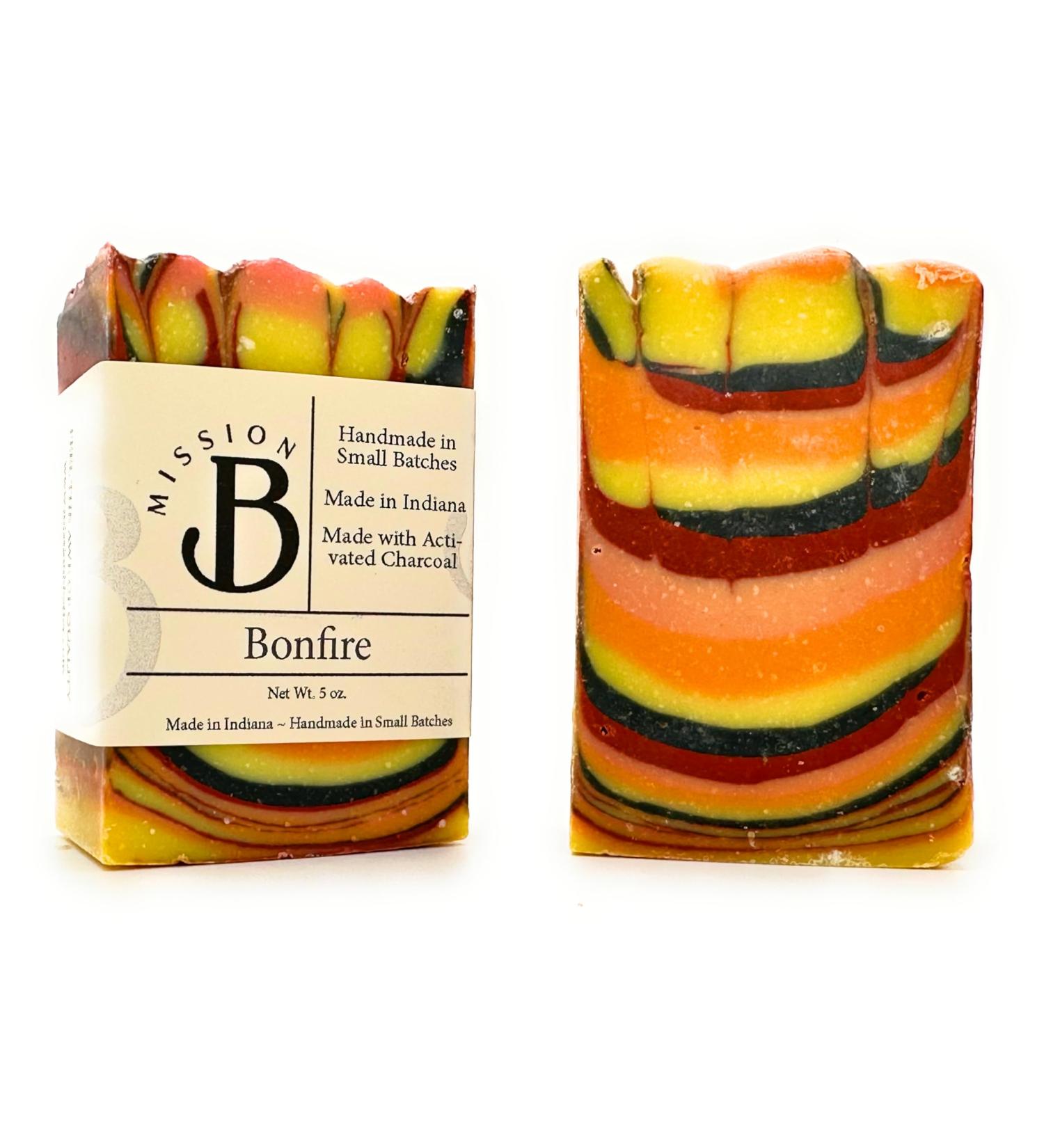 Handmade Rustic Bonfire Bar Soap for Men - Deep Cleansing & All-Natural | International Shipping Available - Buy Online on GoSupps.com