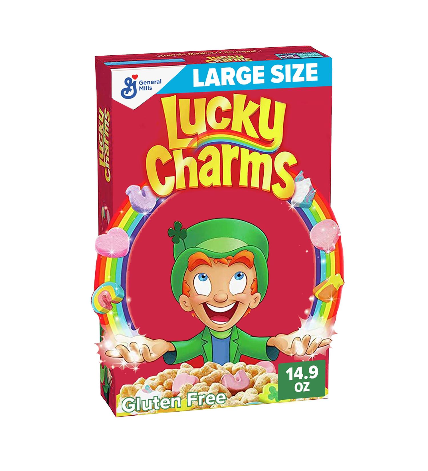 Gluten-Free Lucky Charms Marshmallow Cereal with Unicorns - 14.9 oz - Buy Online on GoSupps.com