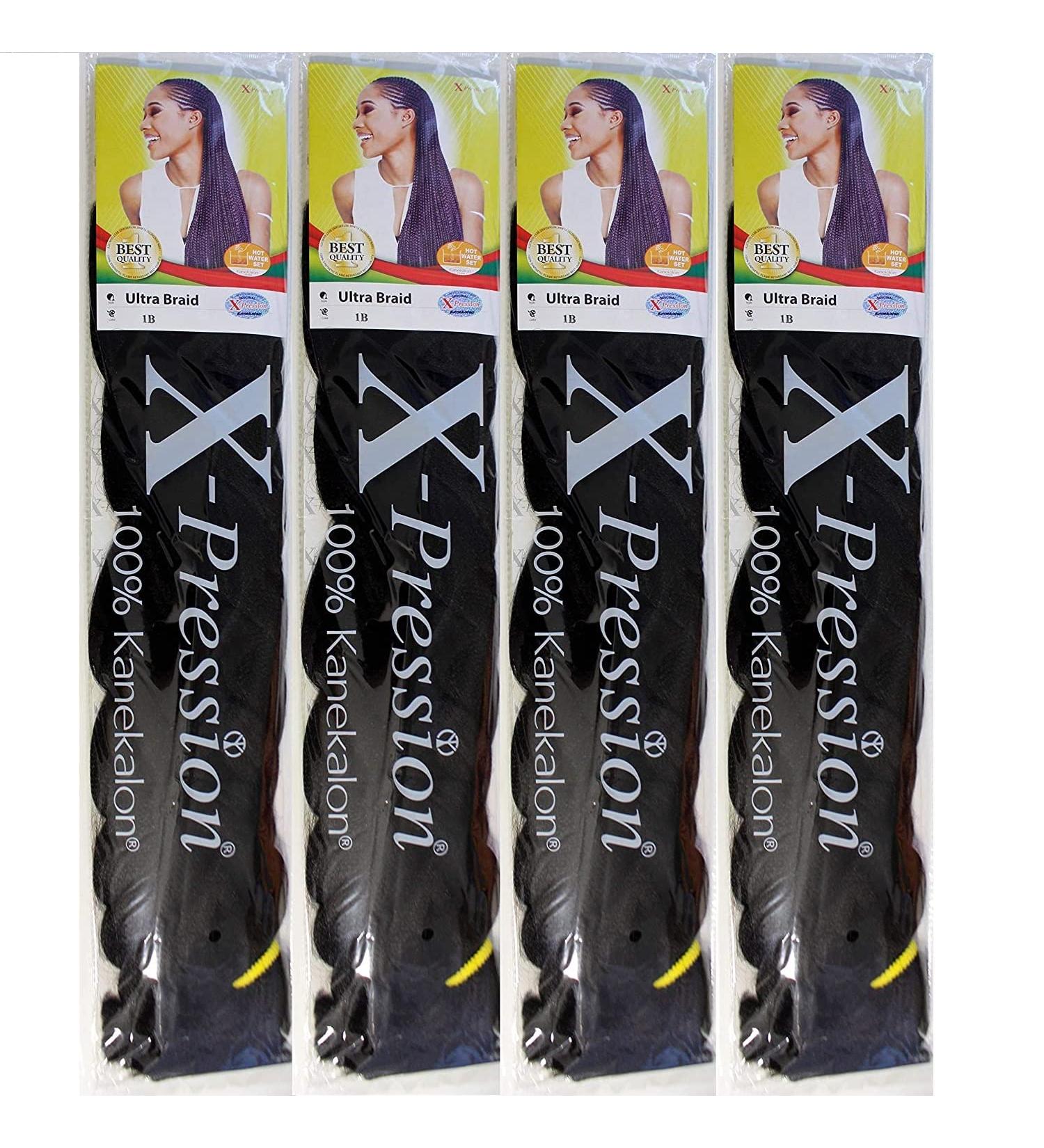 X-pression Premium Original Sensationnel (4packs) Color #1B 1B pack of 4
