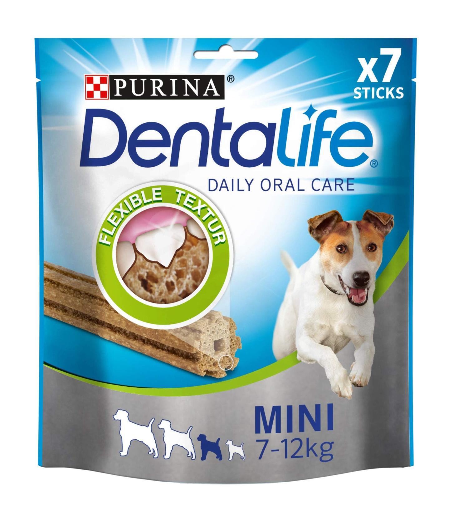 PURINA DENTALIFE Mini Dog Dental Care Snacks - Chicken Flavor Reduces Tartar Ideal for Small Dogs Pack of 5 (5 x 115g) - International Shipping Available - Buy Online on GoSupps.com
