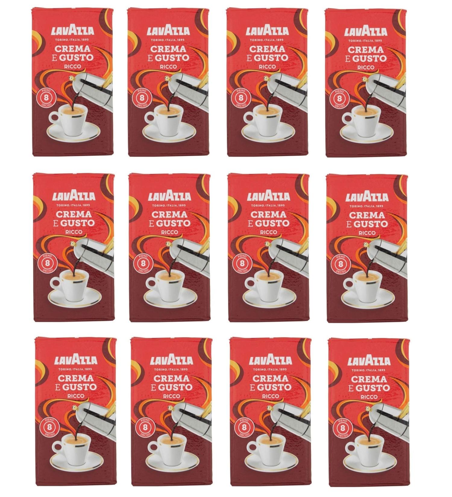 Kimbo LAVAZZA Crema e Gusto Ricco Caff Italian Ground Coffee 250g