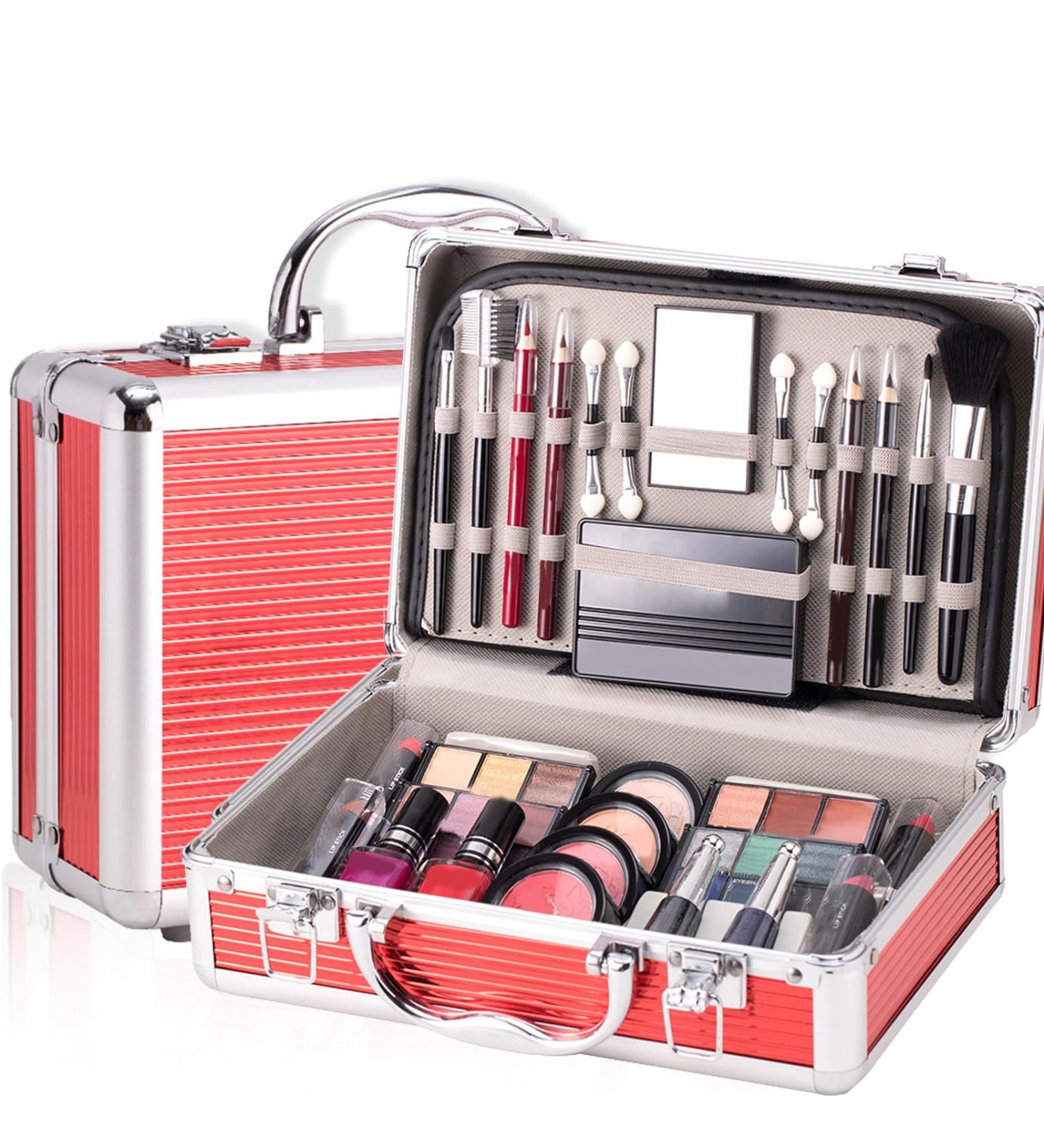 Kit de maquillage complet kit de maquillage pour d butant tui de combin de pour le visage tui cosm tiques comprenant un fard paupi res un fard joues crayon sou - Buy Online on GoSupps.com