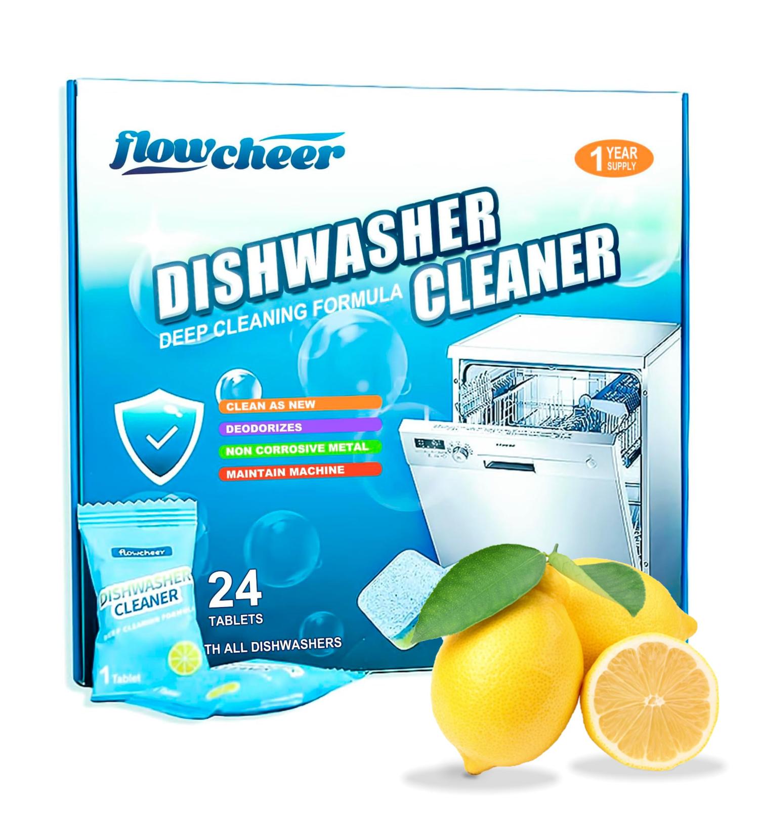 Dishwasher Cleaner Tablets - 24 Pack | Deep Cleansing Descaler & Deodorizer for Limescale & Odor Removal - 12 Month Supply - Buy Online on GoSupps.com