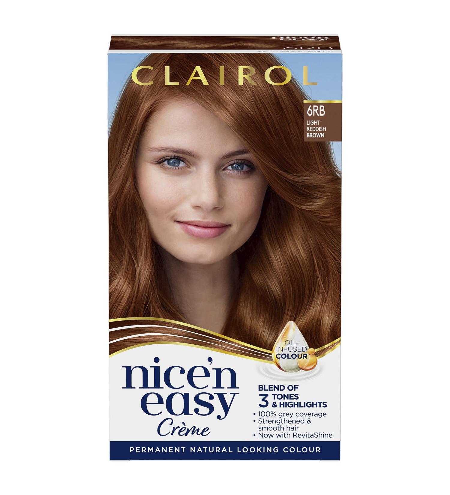 Clairol Nice'n Easy Cr me 6RB Light Reddish Brown Hair Dye - Oil Infused, Natural-Looking (1 Count) - Buy Online on GoSupps.com