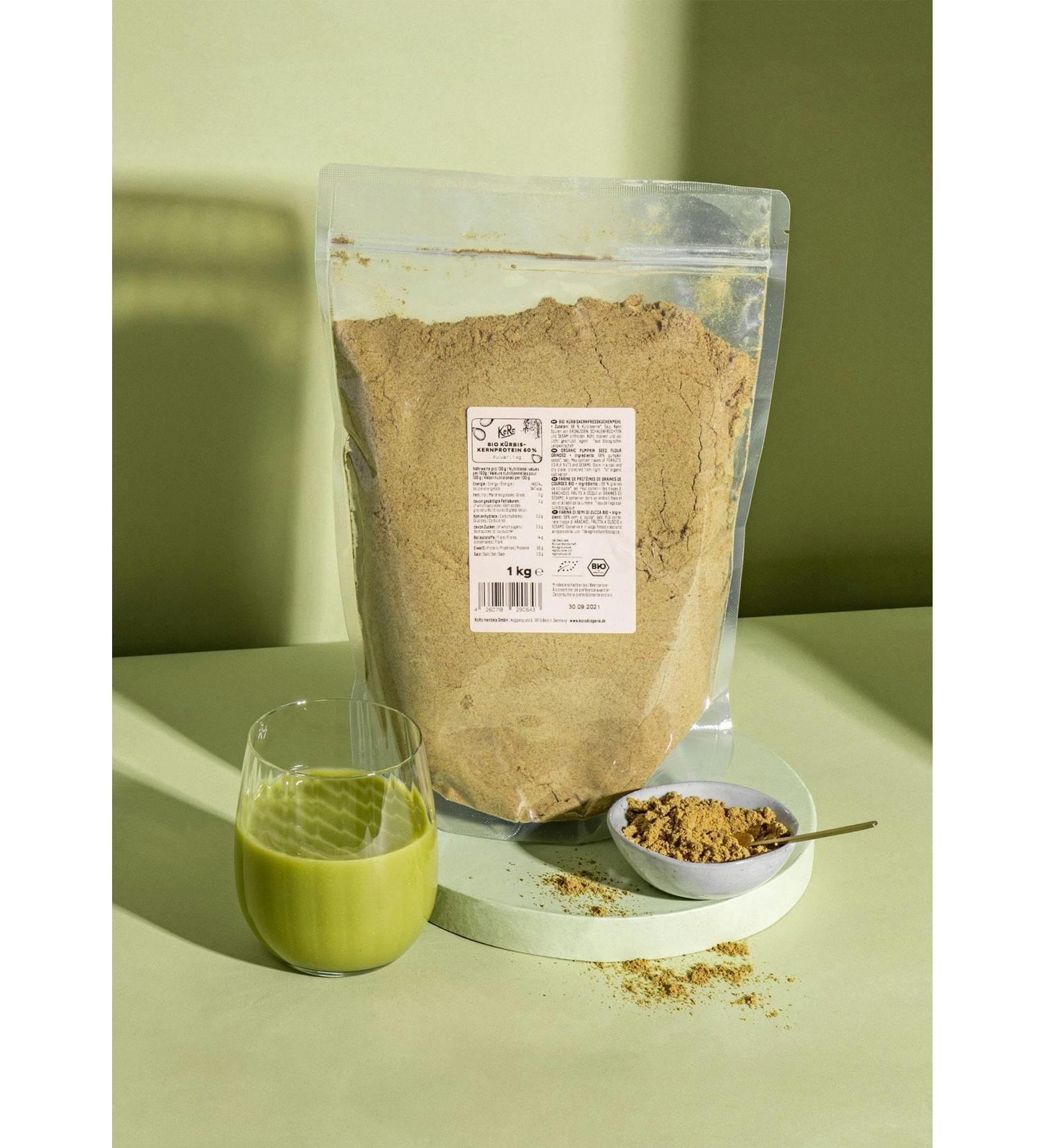 KoRo - Pumpkin seed protein (60%) organic 1 kg - Buy Online on GoSupps.com