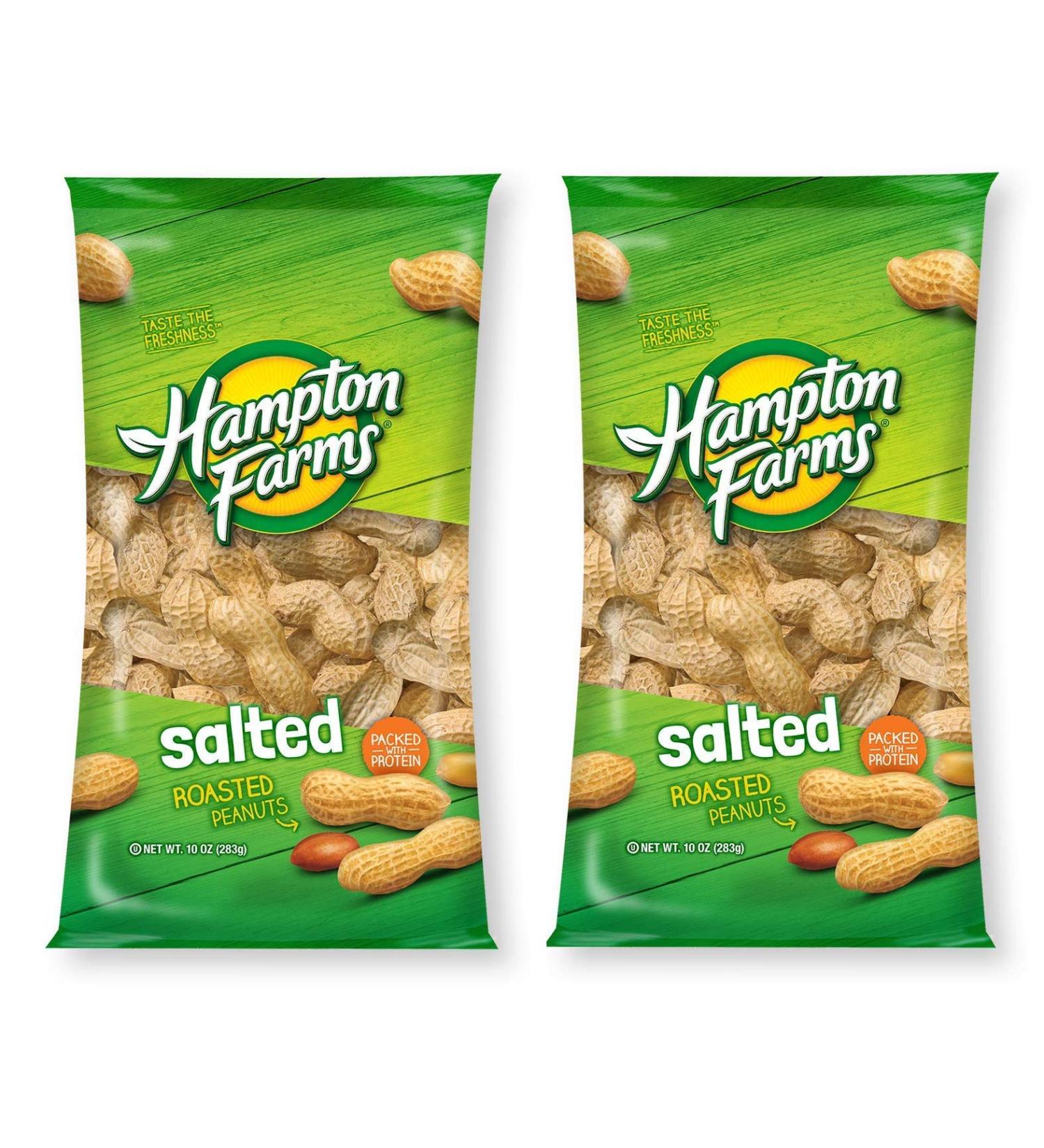 HAMPTON FARMS Salted Peanuts in the Shell, 10 OZ (2 Pack) 10 Ounce (Pack of 2)
