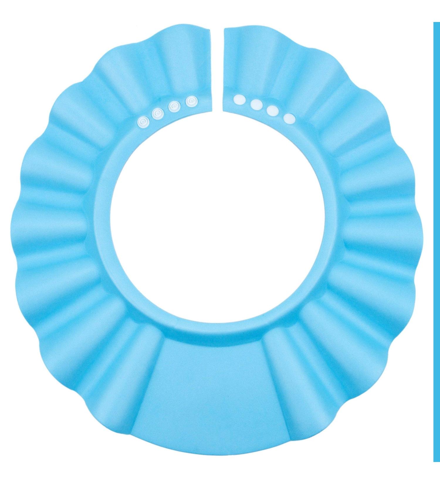Adjustable Blue Eye & Ear Protection - Soft Shampoo Cap for Toddlers & Adults | Tear-Free Hair Washing - Buy Online on GoSupps.com