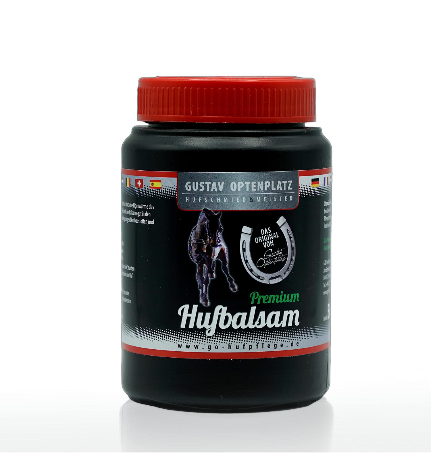 Gustav Optenplatz Premium Hufbalsam for Horses | Daily Hoof Care & Healthy Growth | 500ml Huffett & Ointment Against Cracked Hooves - Buy Online on GoSupps.com