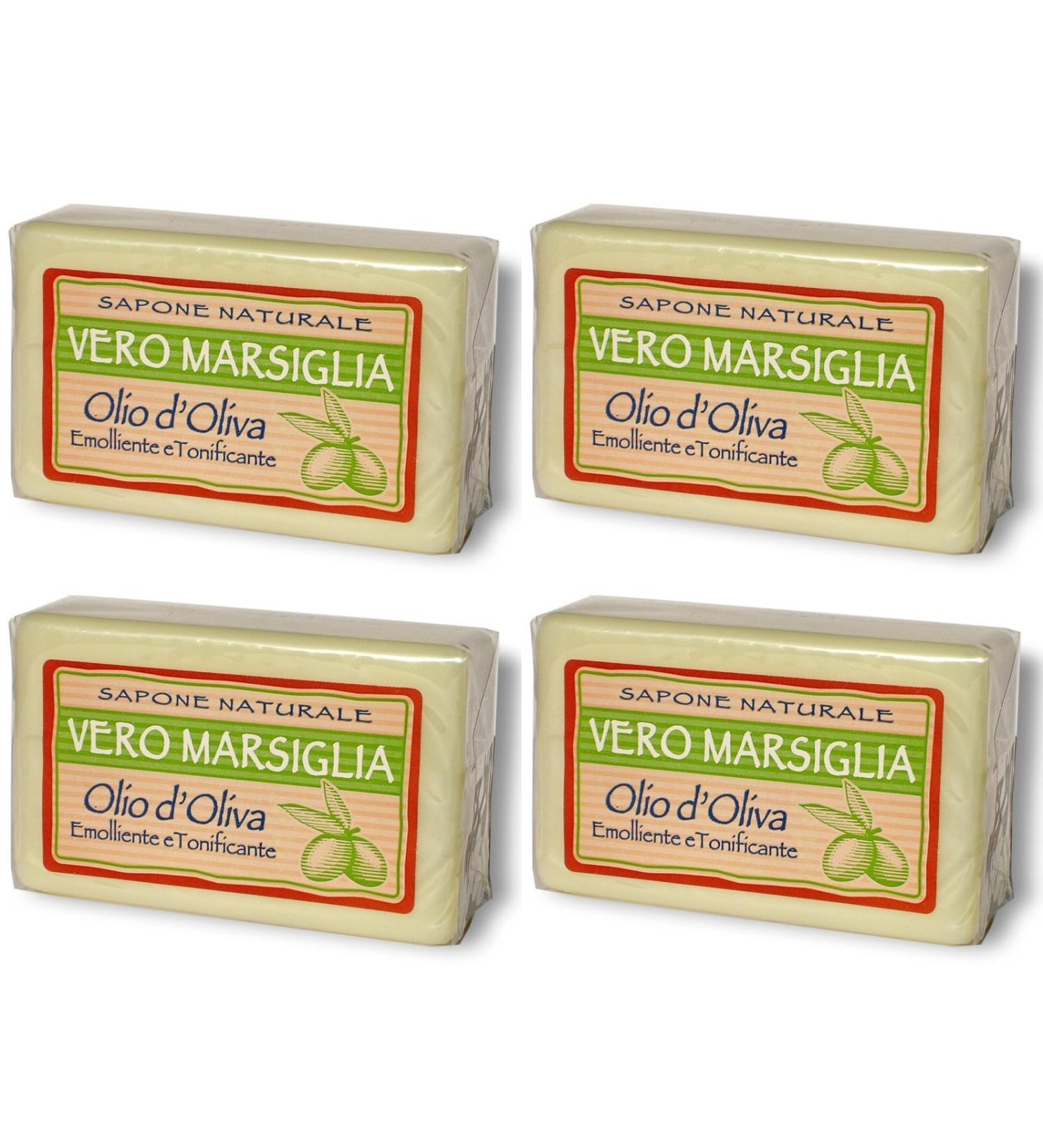 Saponeria Nesti Firenze Vero Marsiglia Natural Soap 5.29 Ounce (150gr) Packages - Pack of 4 | Italian Import - Buy Online on GoSupps.com