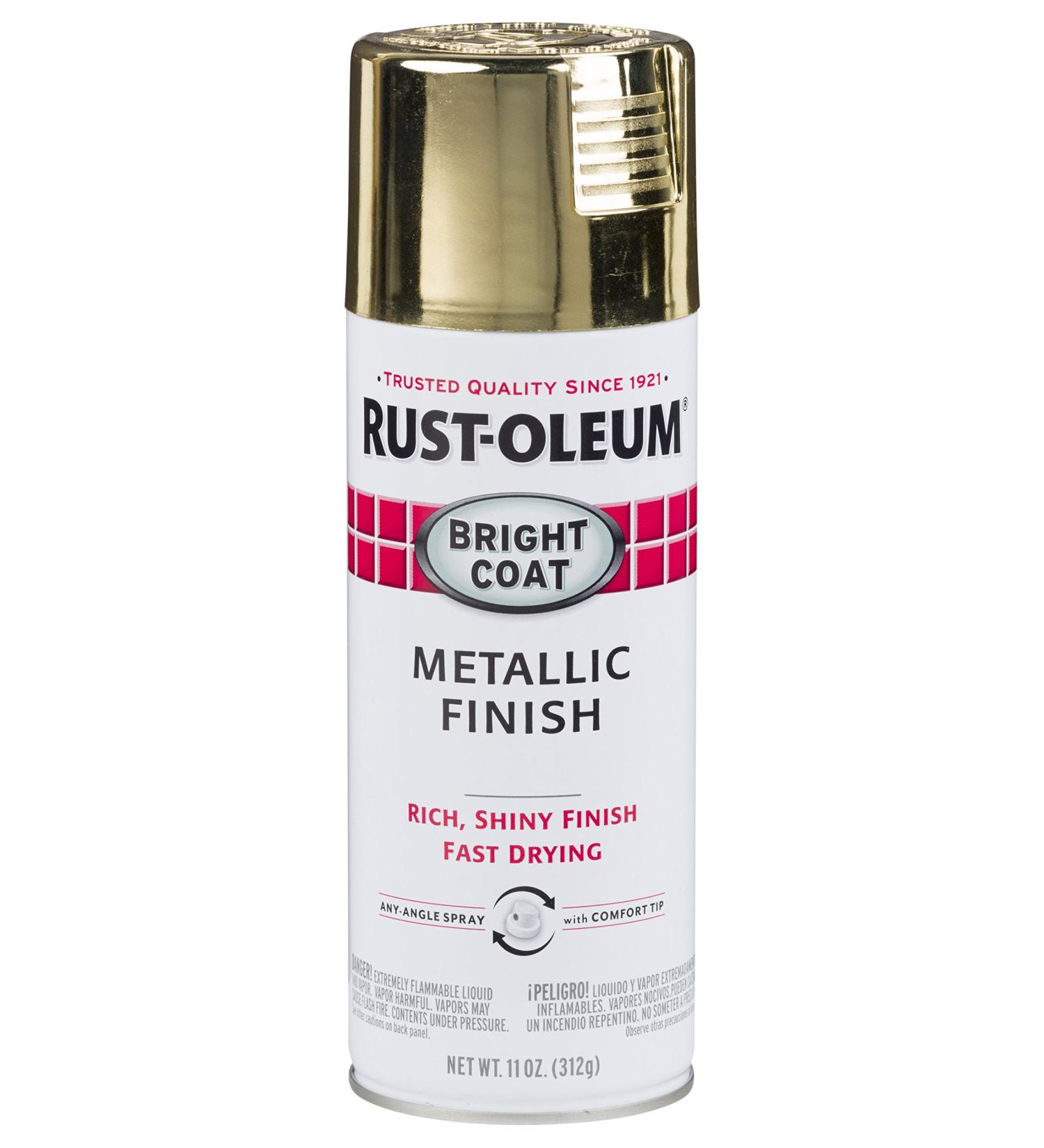 Rust-Oleum 7710830 Stops Rust Bright Coat Metallic Gold Spray Paint 11oz - Pack of 1 - Buy Online on GoSupps.com