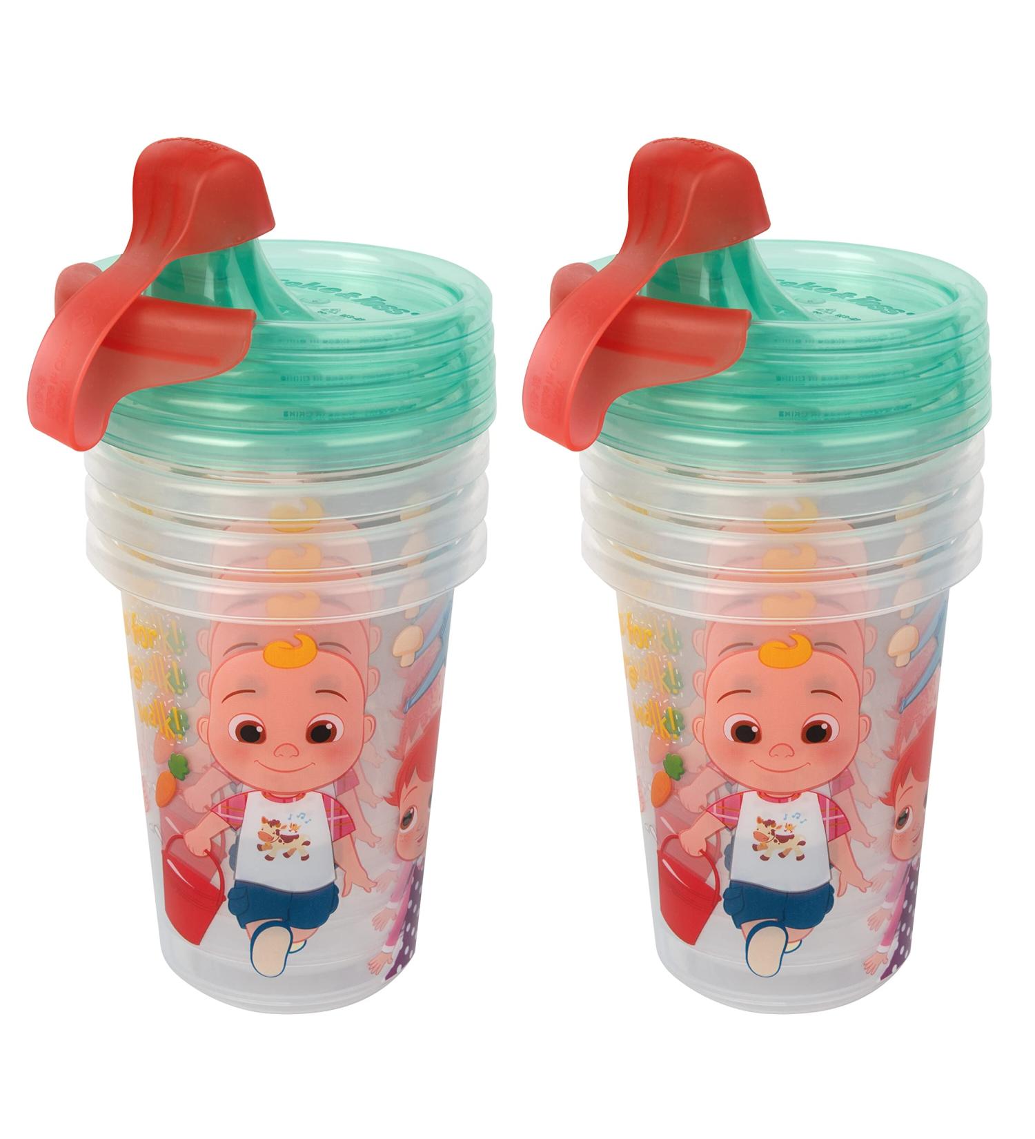 CoComelon Toddler Sippy Cups 10oz - 8 Pack with Lid and Travel Cap - Buy Online on GoSupps.com
