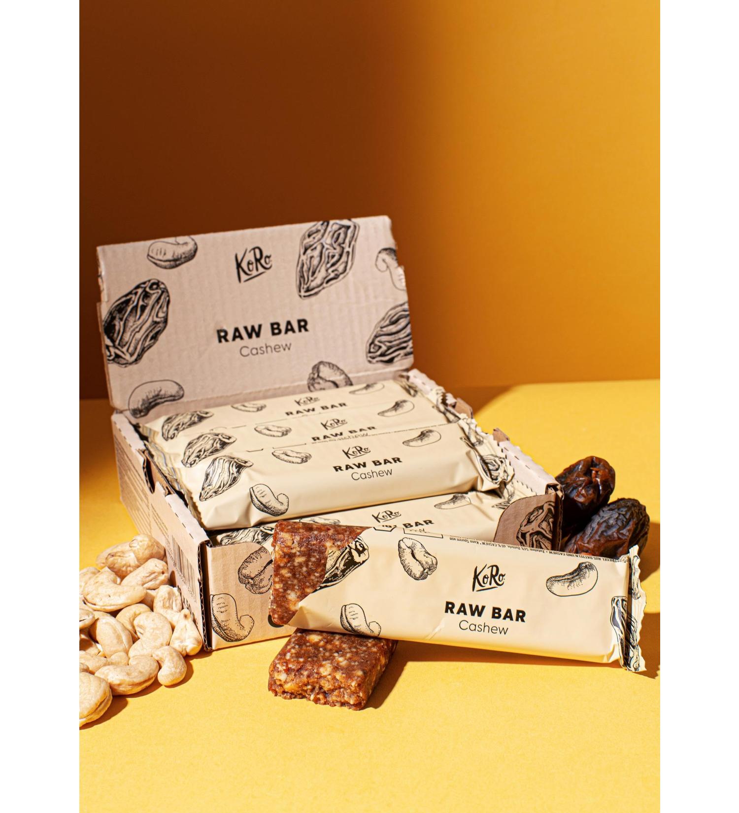 KoRo - Organic raw cashew bar 12 x 50g - Buy Online on GoSupps.com
