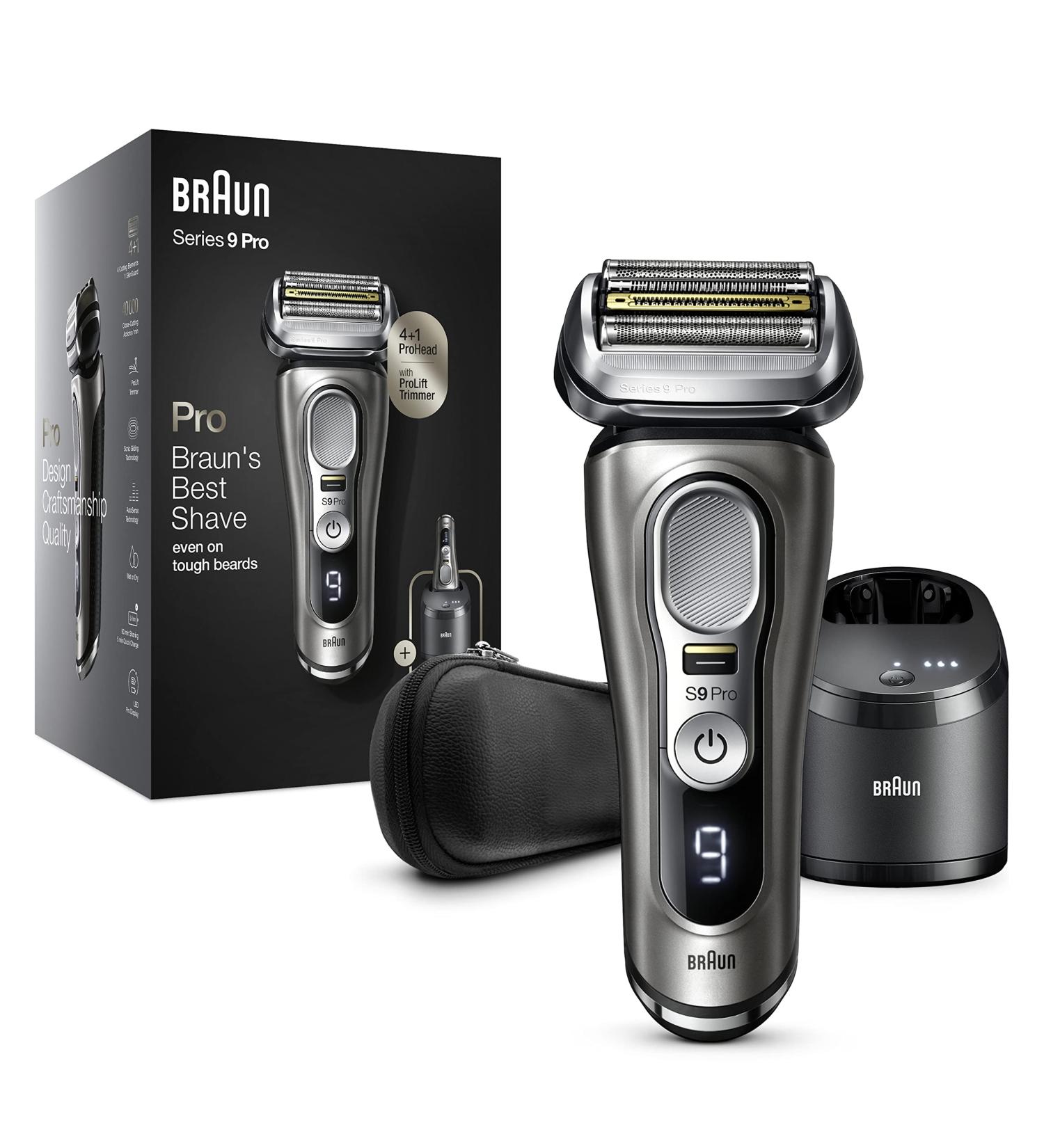 Braun Series 9 Pro 9465cc Electric Razor for Men - Wet & Dry Shaver with ProLift Beard Trimmer and SmartCare Center - Noble Metal - Buy Online on GoSupps.com