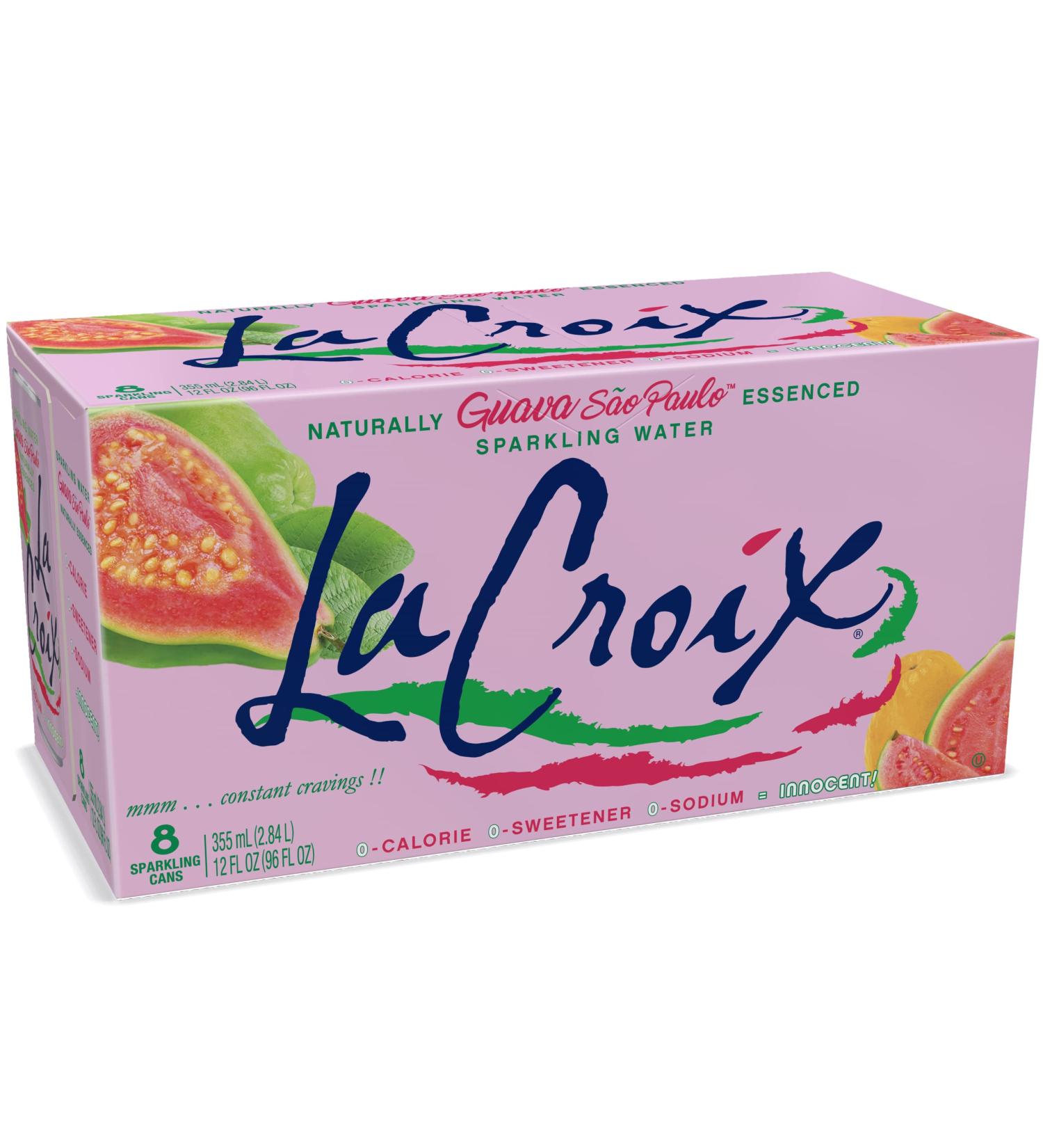 Buy La Croix Flavored Sparkling Water Guava - Sao Paolo | Summer 2021 Flavor | 355 ml Cans (8 Pack) - Natural Essence International Shipping Available - Buy Online on GoSupps.com