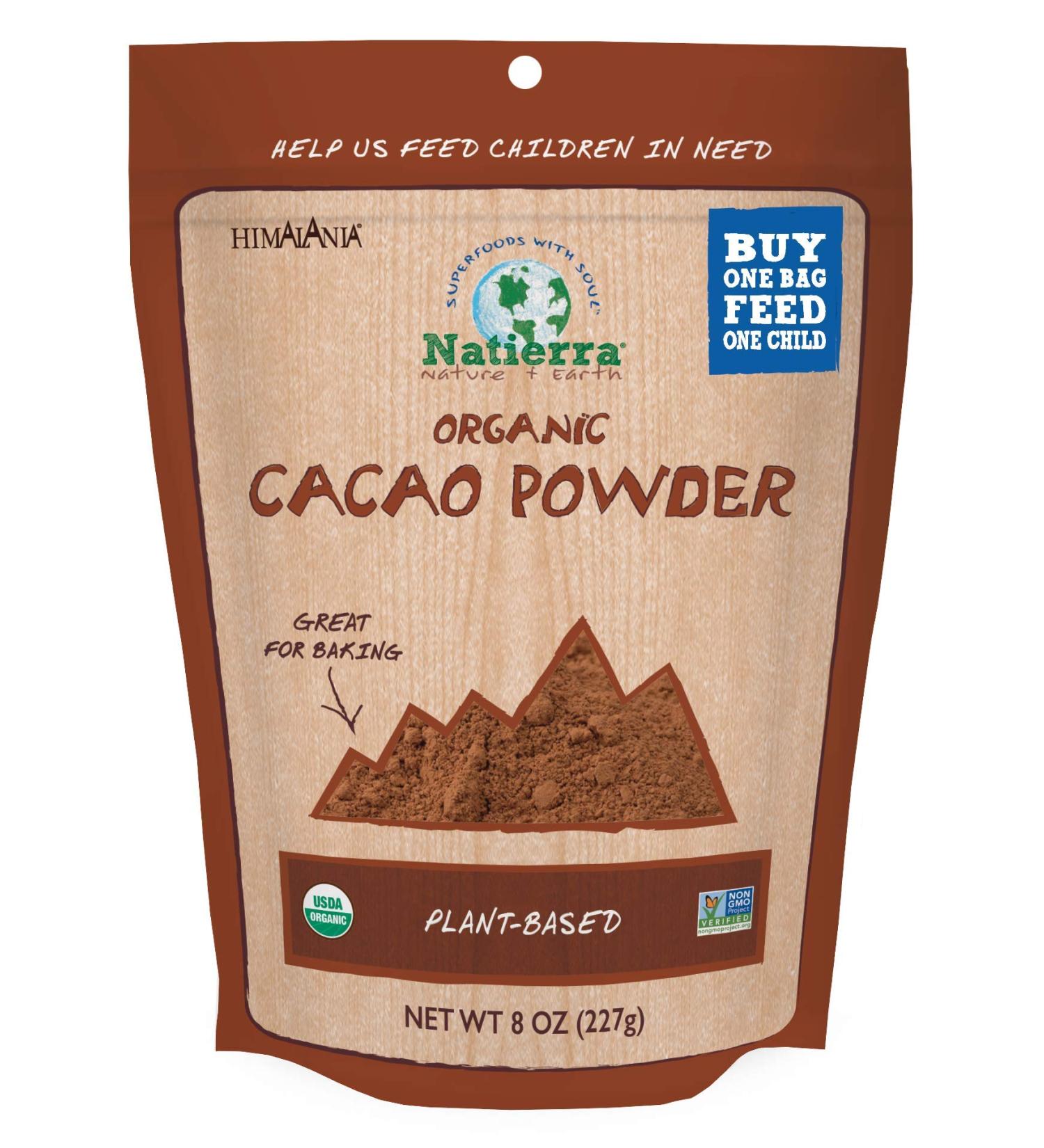 NATIERRAÂ HimalaniaÂ Organic Cacao Powder Pouch | Non-GMO & Vegan | 8 Ounce Cacao Powder 8 Ounce (Pack of 1) - Buy Online on GoSupps.com