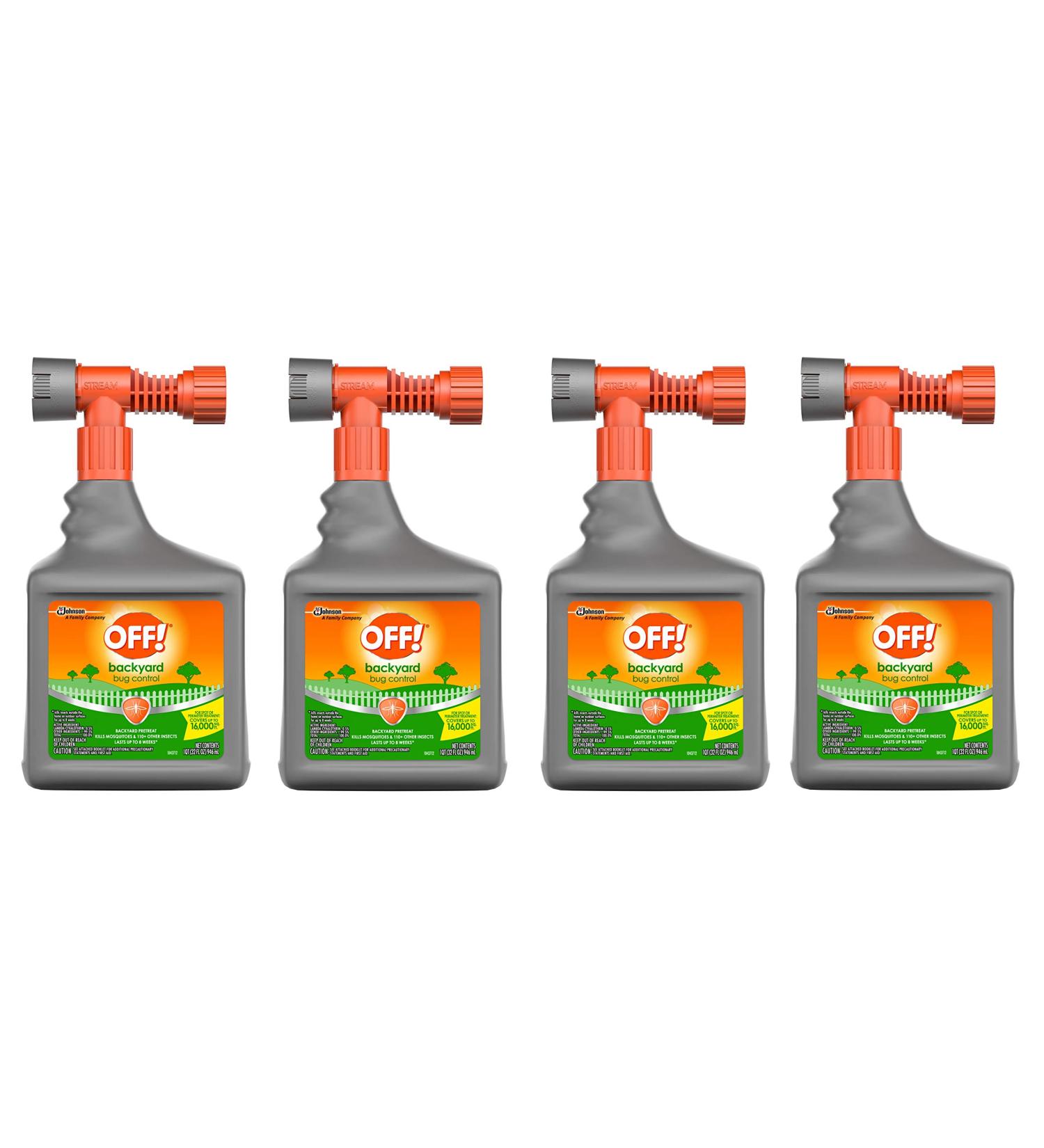 Off! Bug Control Yard Pretreat 32oz - Pack of 4 | Effective Outdoor Insect Repellent for Pest-Free Living - Buy Online on GoSupps.com