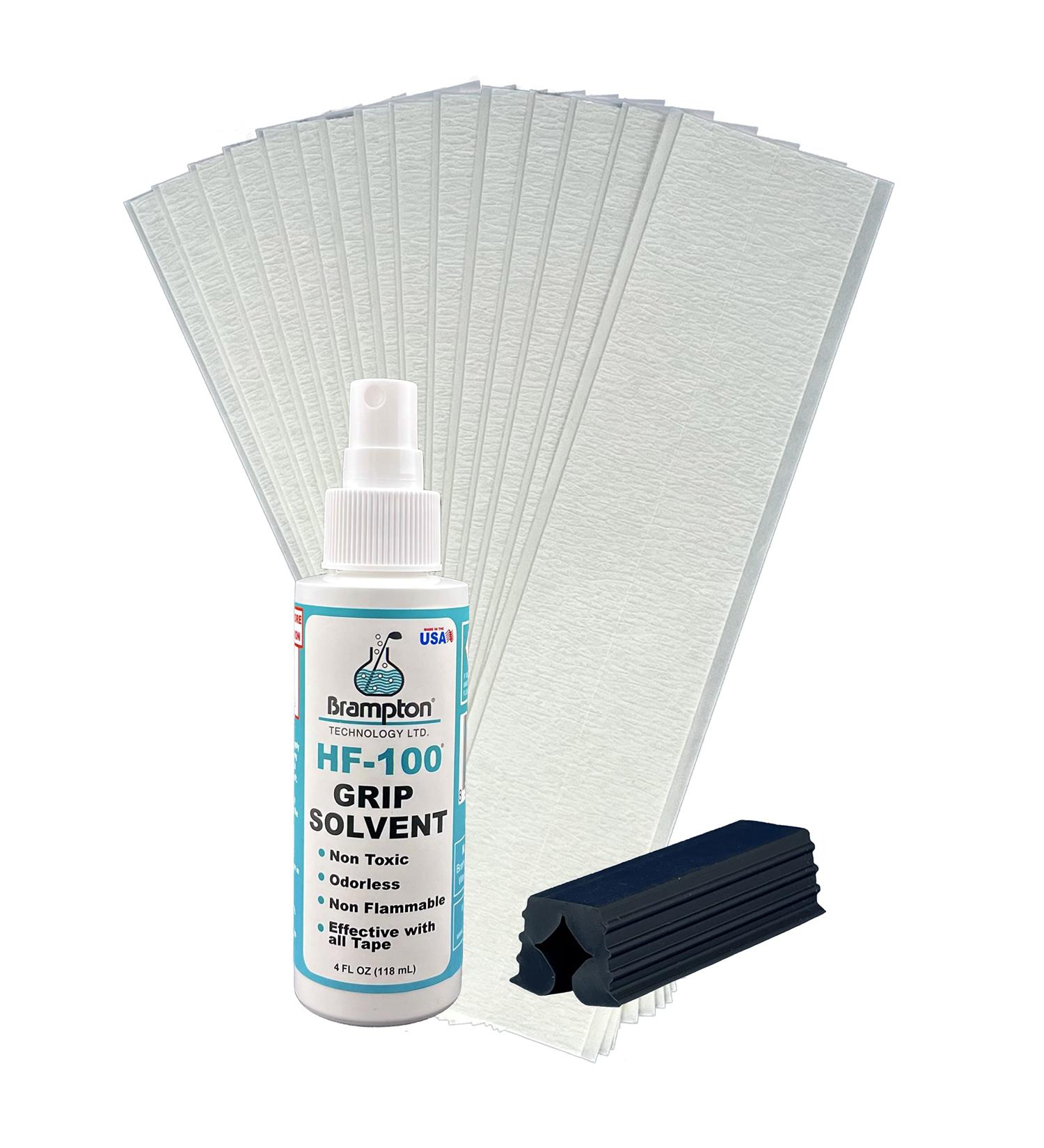 Brampton Technology Golf Club Regripping Kit - 15 Tape Strips, Rubber Vice Clamp, 4oz Solvent with Sprayer - Buy Online on GoSupps.com