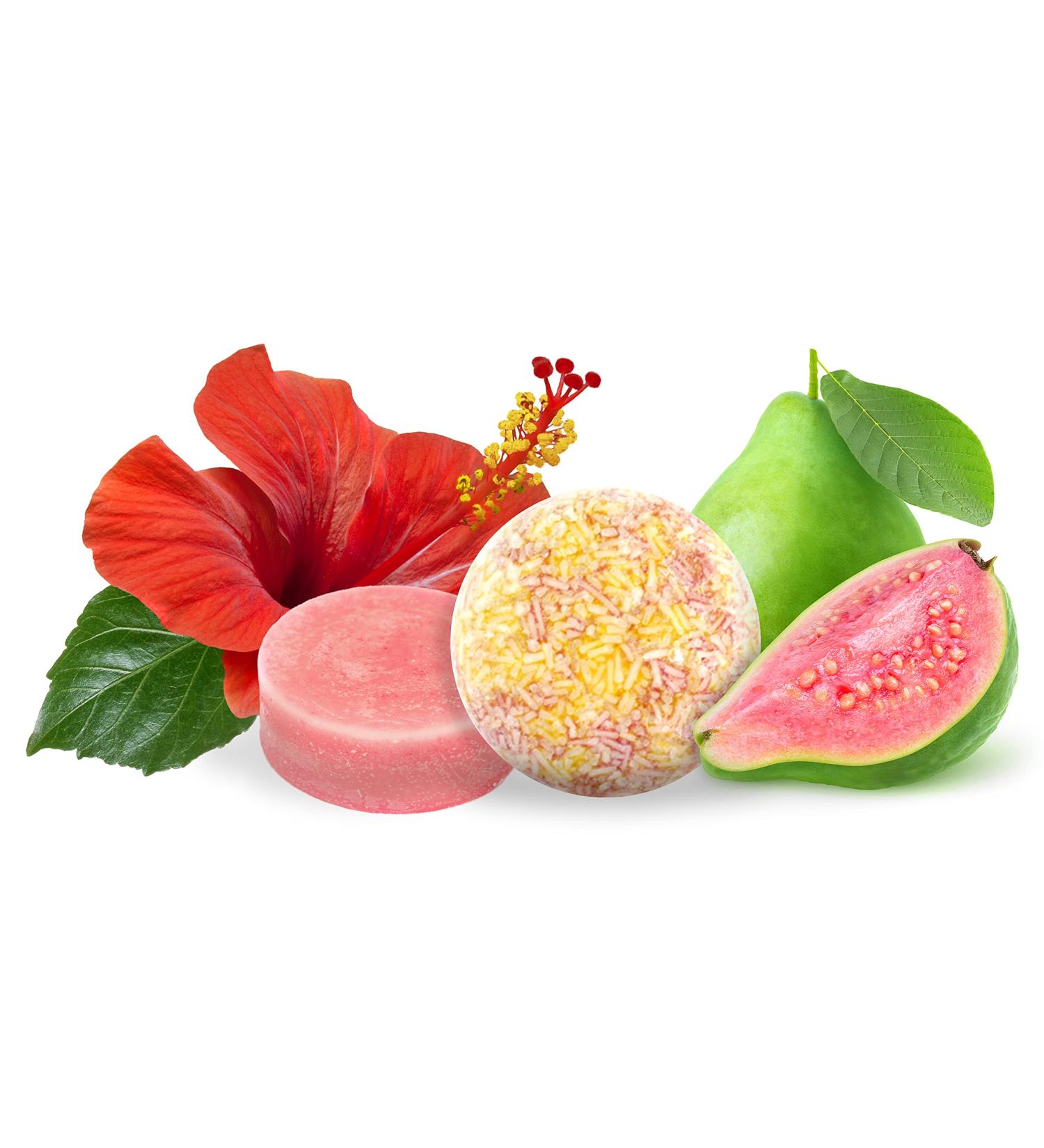 All-Natural Shampoo & Conditioner Bars - Hawaiian Hibiscus | SLS Free Safe for Color-Treated Hair | Eco-Friendly International Shipping - Buy Online on GoSupps.com