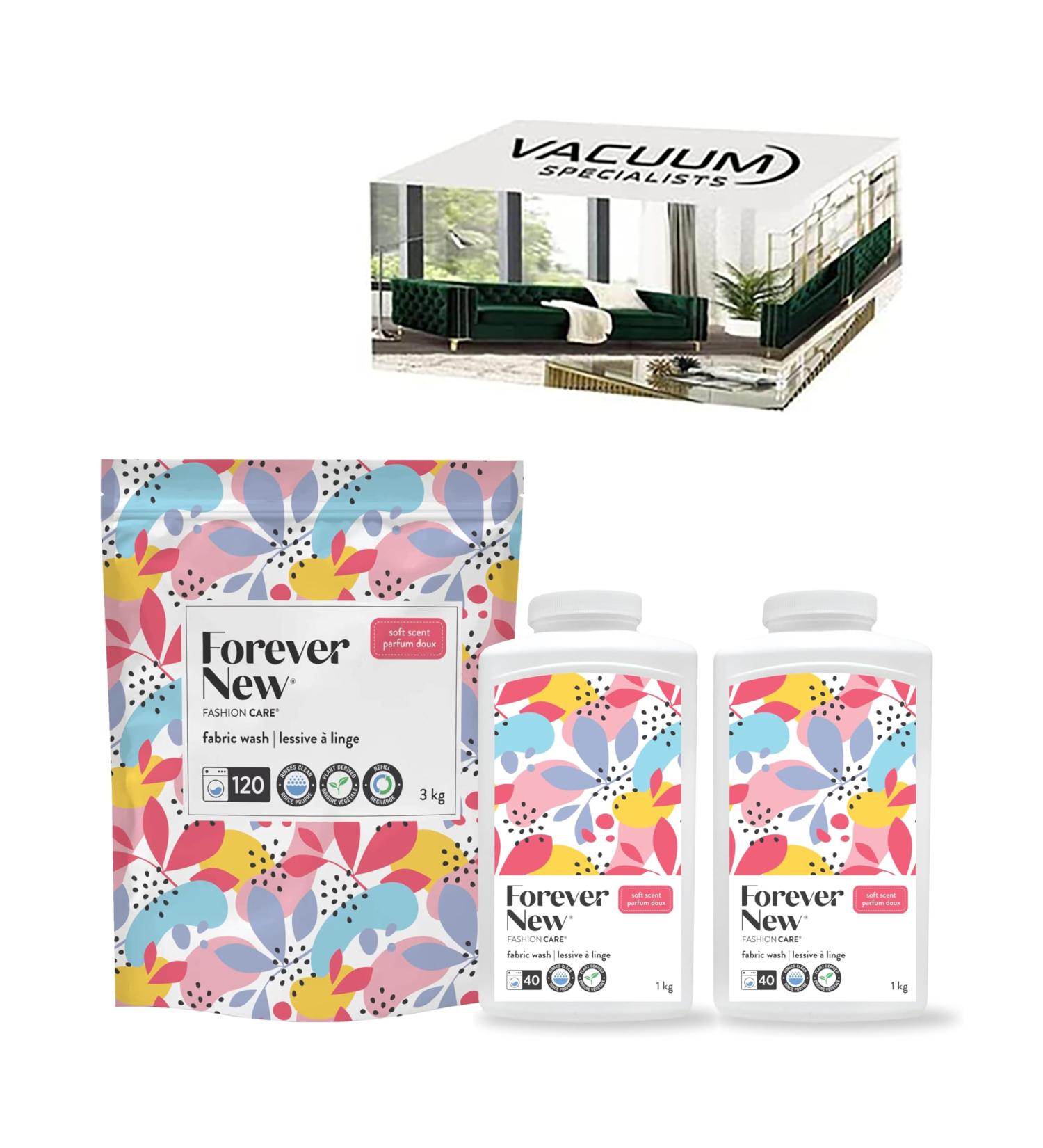 Forever New Delicate Powder Laundry Detergent Combo Set. INCLUDES 1 X 3 Kg Powder Soft Scent Detergent plus 2 X 1 Kg Power Detergent. Special Value 2 kg (Pack of 2) - Buy Online on GoSupps.com