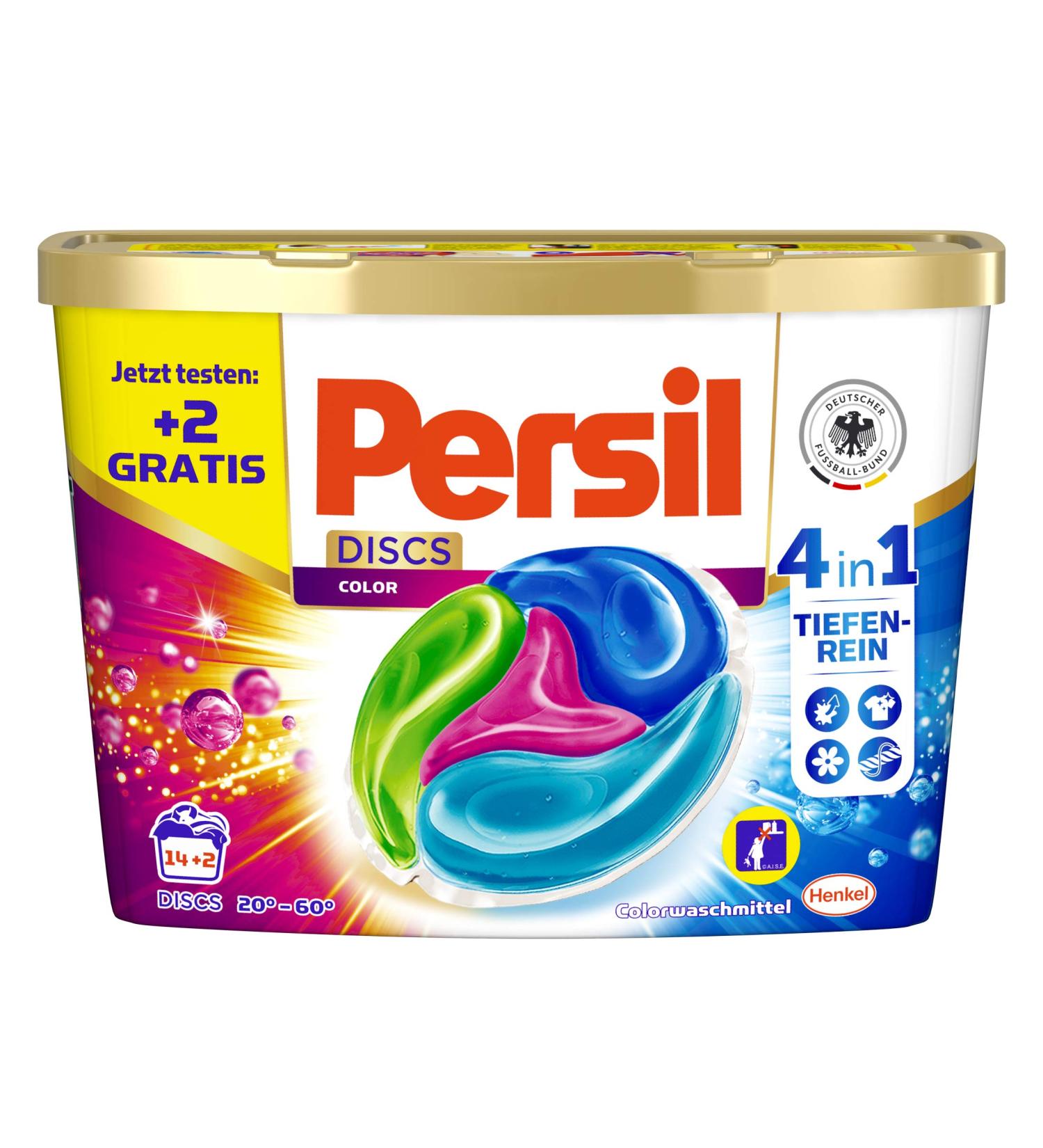 Persil Color 4in1 Discs - 16 Wash Loads | Deep Clean Technology & Long-Lasting Freshness | 400g Color Detergent for Bright Colors - Buy Online on GoSupps.com