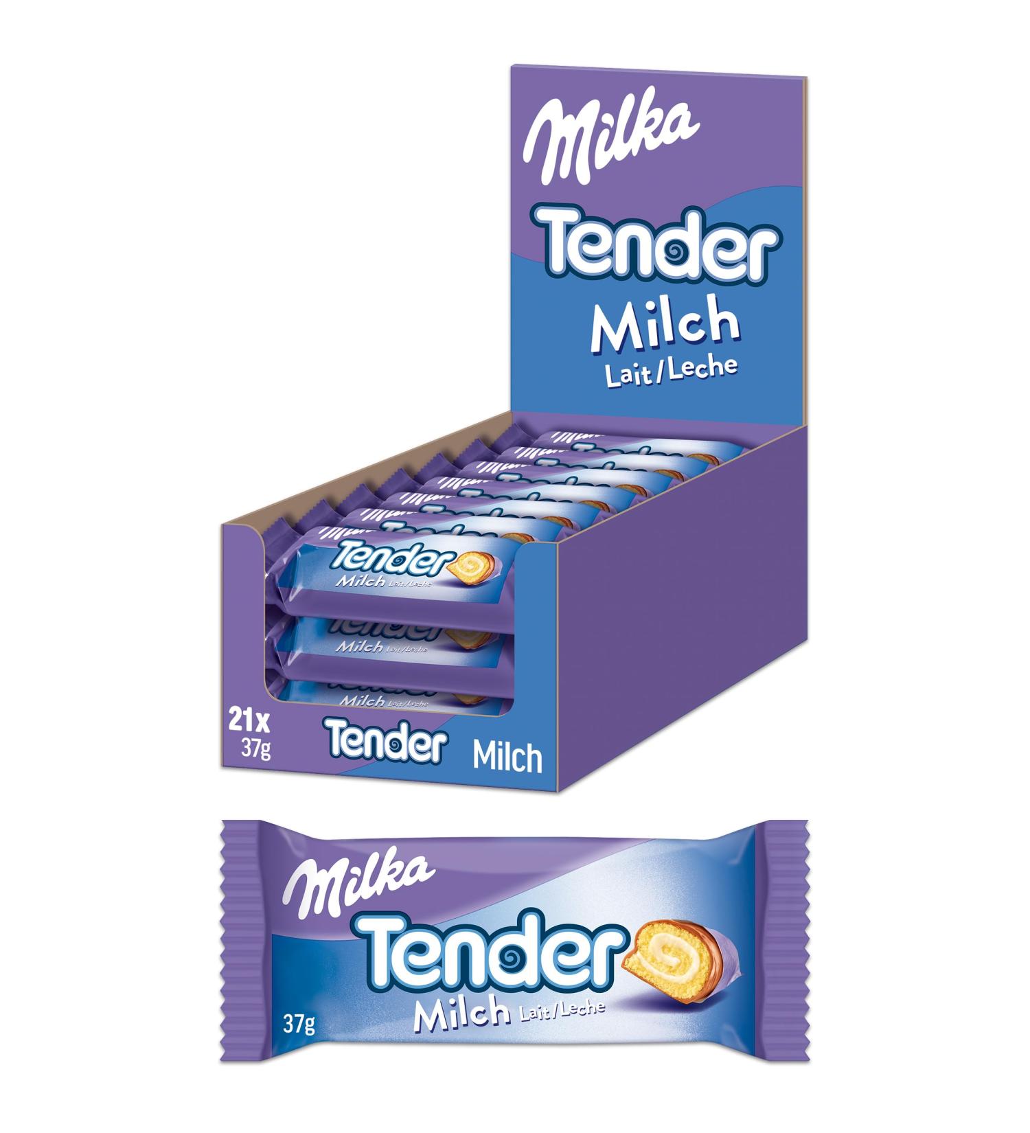 Buy Milka Tender Milk Sponge Roll 21x37g - Creamy Milk Chocolate Treats - International Shipping - Buy Online on GoSupps.com