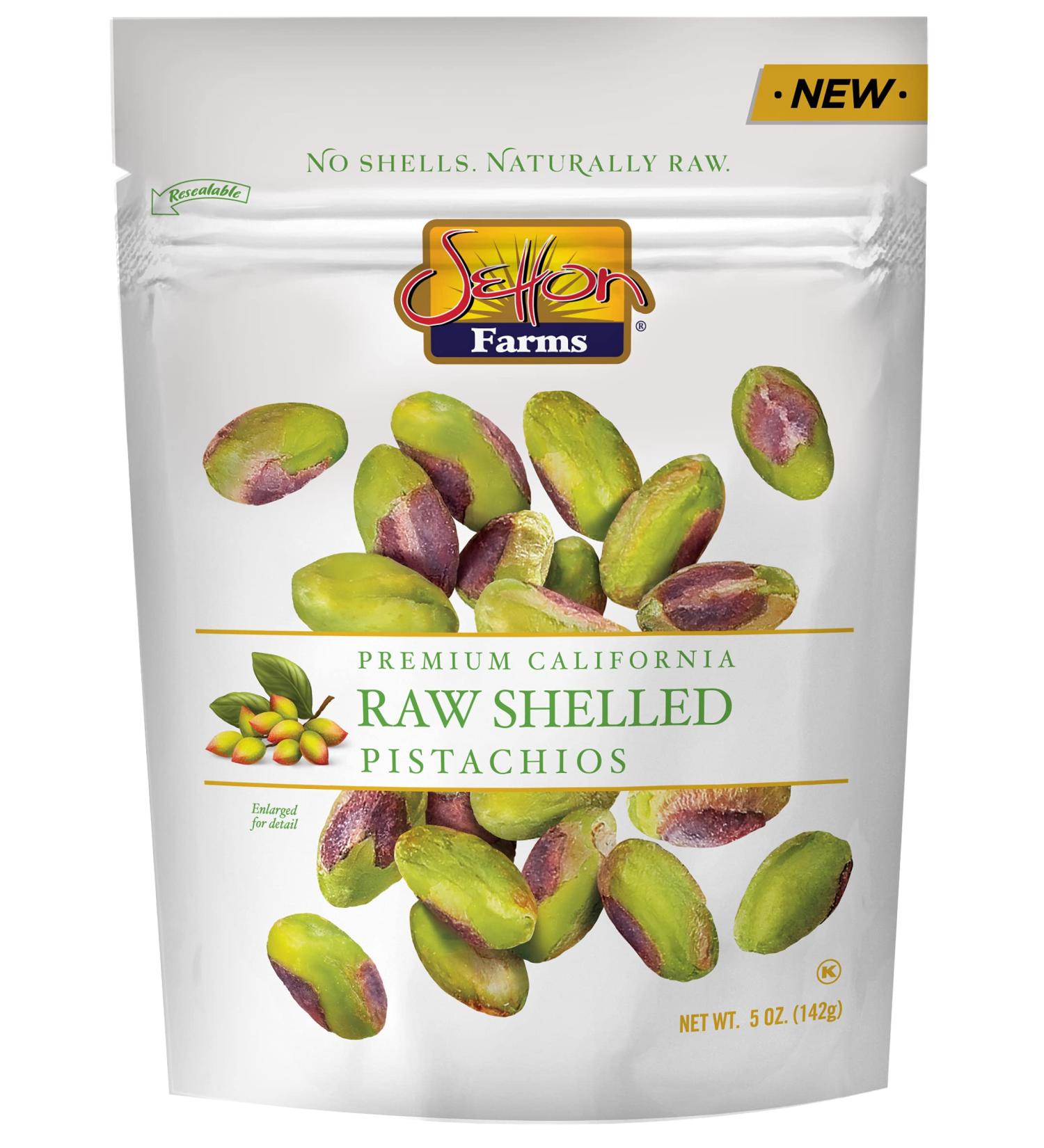 Setton Farms Raw Shelled Pistachios 5 oz - Non-GMO, Gluten Free, Vegan, Kosher - Heart Healthy Snack - Buy Online on GoSupps.com
