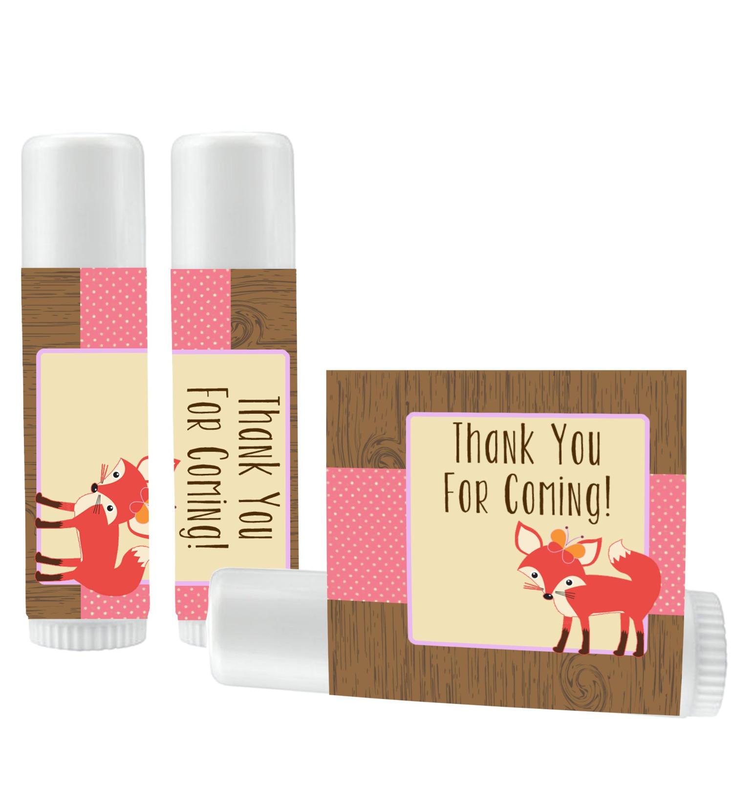 Fox Lip Balm Favors for Girl - Woodland Baby Shower & Birthday - Cute Fox Theme Party Gifts - Buy Online on GoSupps.com