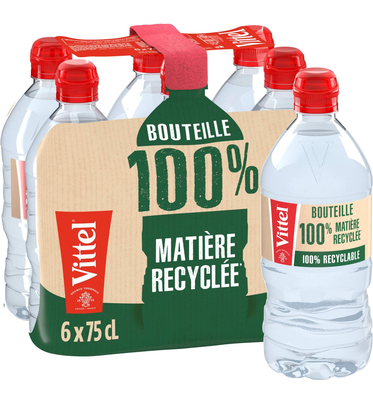 Vittel Natural Mineral Water 6 x 750 ml - Buy Online on GoSupps.com