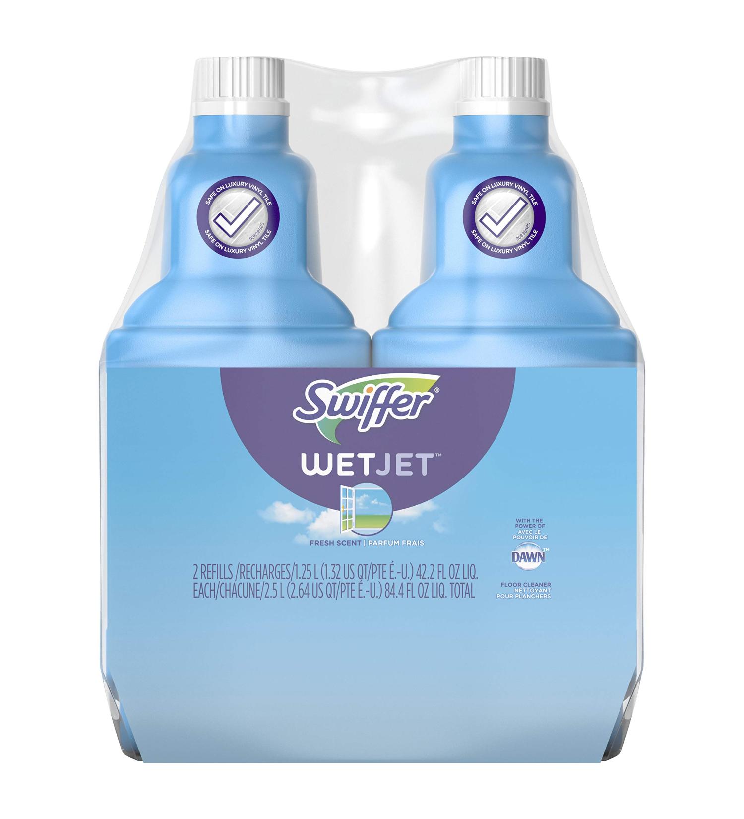 Swiffer Wetjet Hardwood Floor Cleaning Solution Refills - Open Window Fresh Scent - 42.2 Fl Oz (Pack of 2) - Buy Online on GoSupps.com