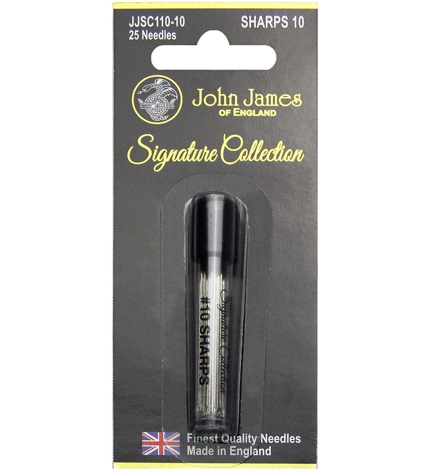 Colonial Needle Co John James Signature Collection Sharps Size 10  25ct. Needles-Hand  Silver 6 10 (25)