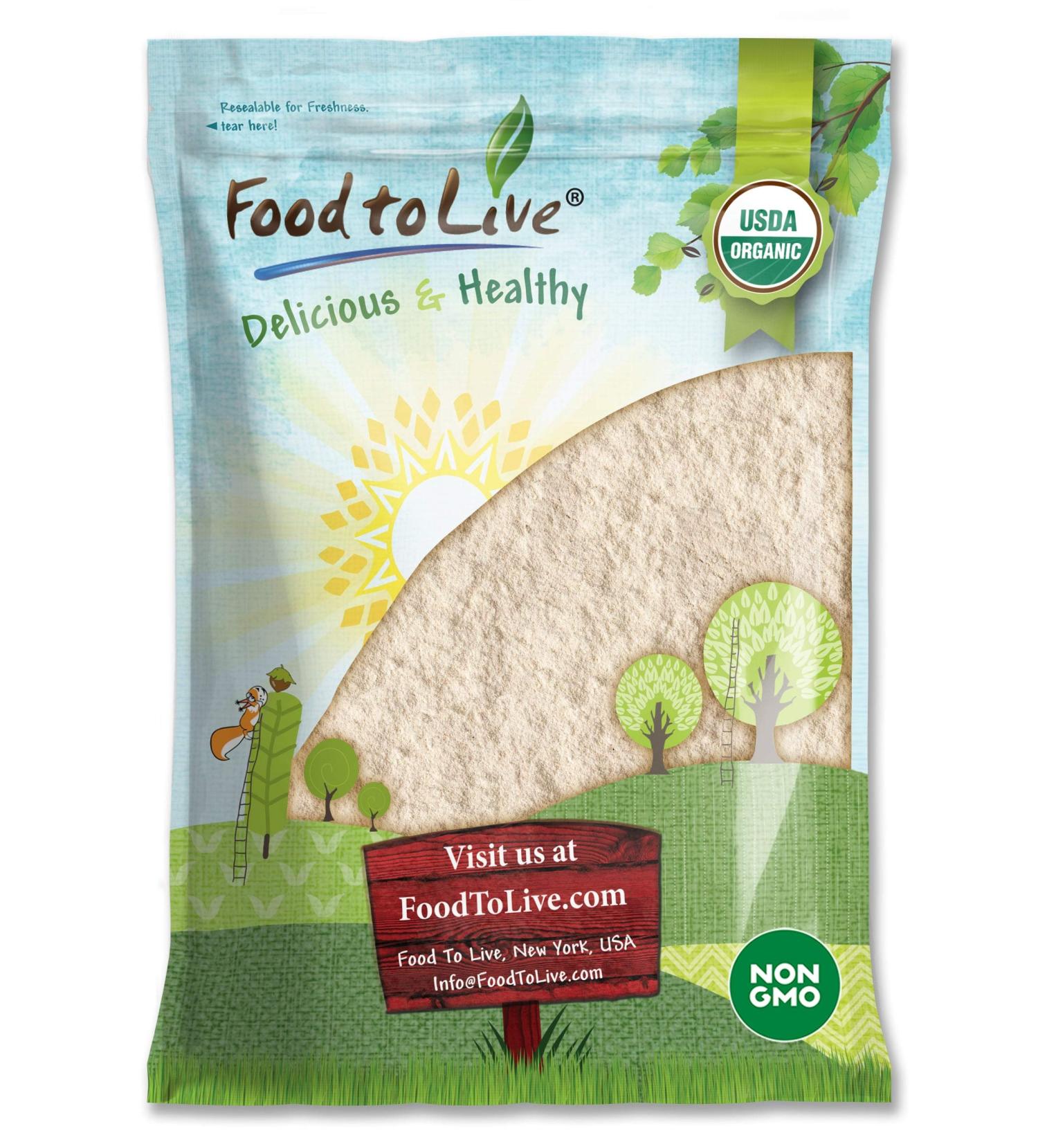 Organic White Quinoa Flour 8 lbs - Non-GMO, Fine Ground, Vegan & Kosher - High Protein & Fiber for Baking & Thickening - Buy Online on GoSupps.com