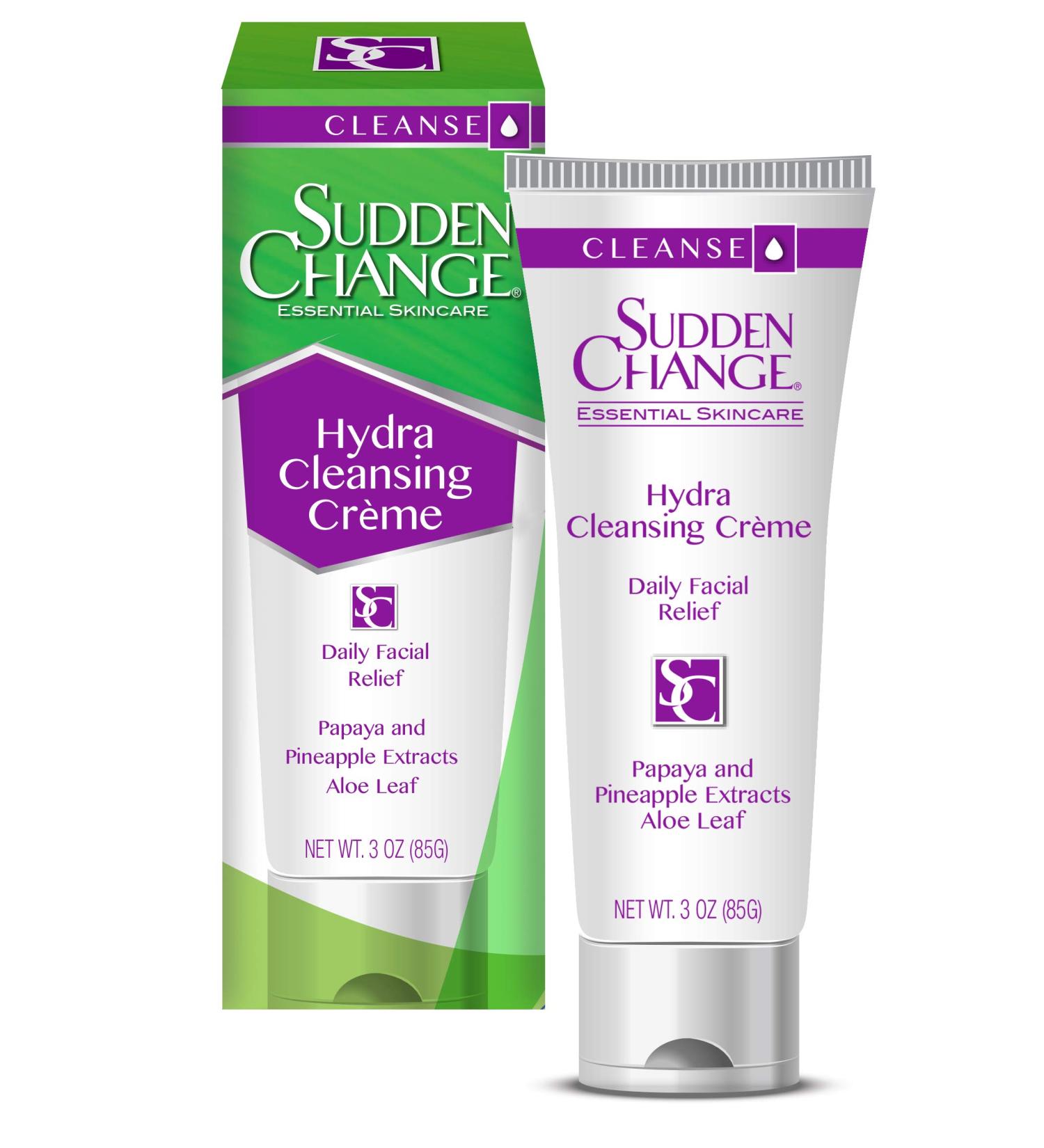 Sudden Change Hydra Cleansing Creme 3oz - Gentle Facial Cleanser for Hydrated Skin - Buy Online on GoSupps.com