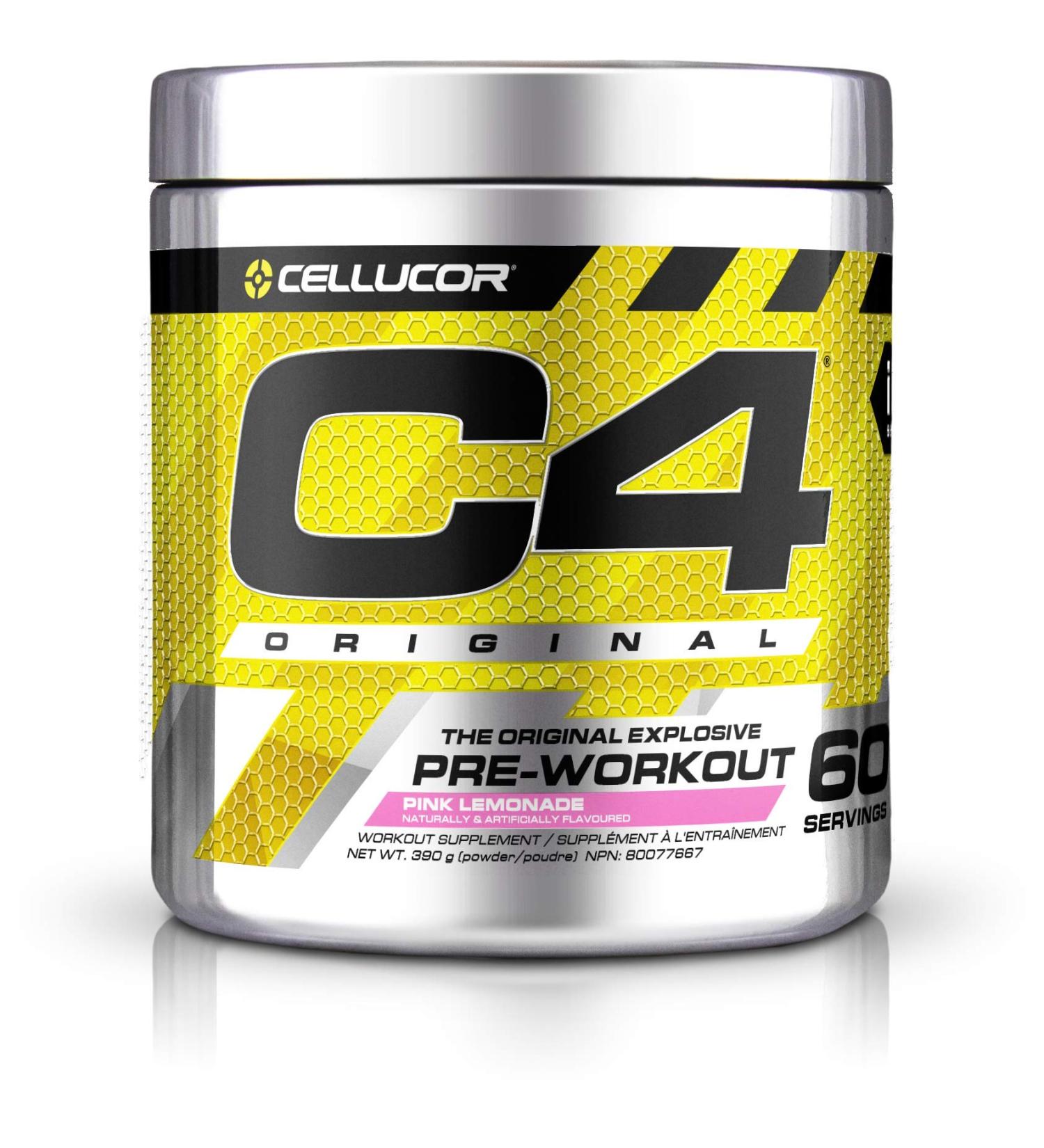 Cellucor C4 Original Pre Workout Powder - Sugar Free Preworkout Energy for Men & Women - 150mg Caffeine Beta Alanine Creatine - Pink Lemonade 60 Servings Workout Powder Pink Lemonade 60 Servings (Pack of 1) - Buy Online on GoSupps.com