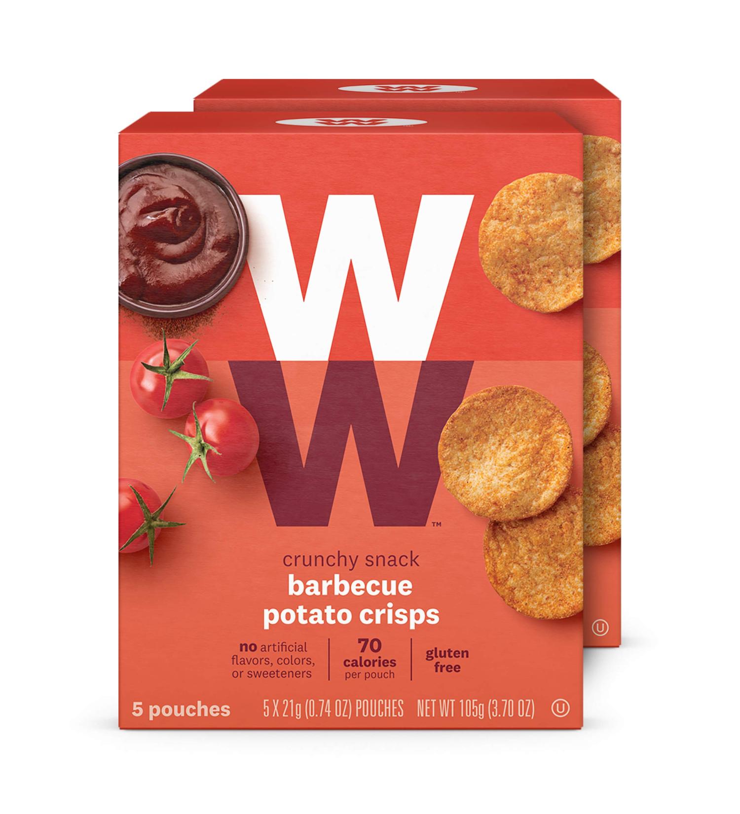 WW Barbecue Potato Crisps - Gluten-free - 2 SmartPoints - 2 Boxes (10 Count) - Weight Watchers Reimagined BBQ Chips 0.74oz (Pack of 10) - Buy Online on GoSupps.com