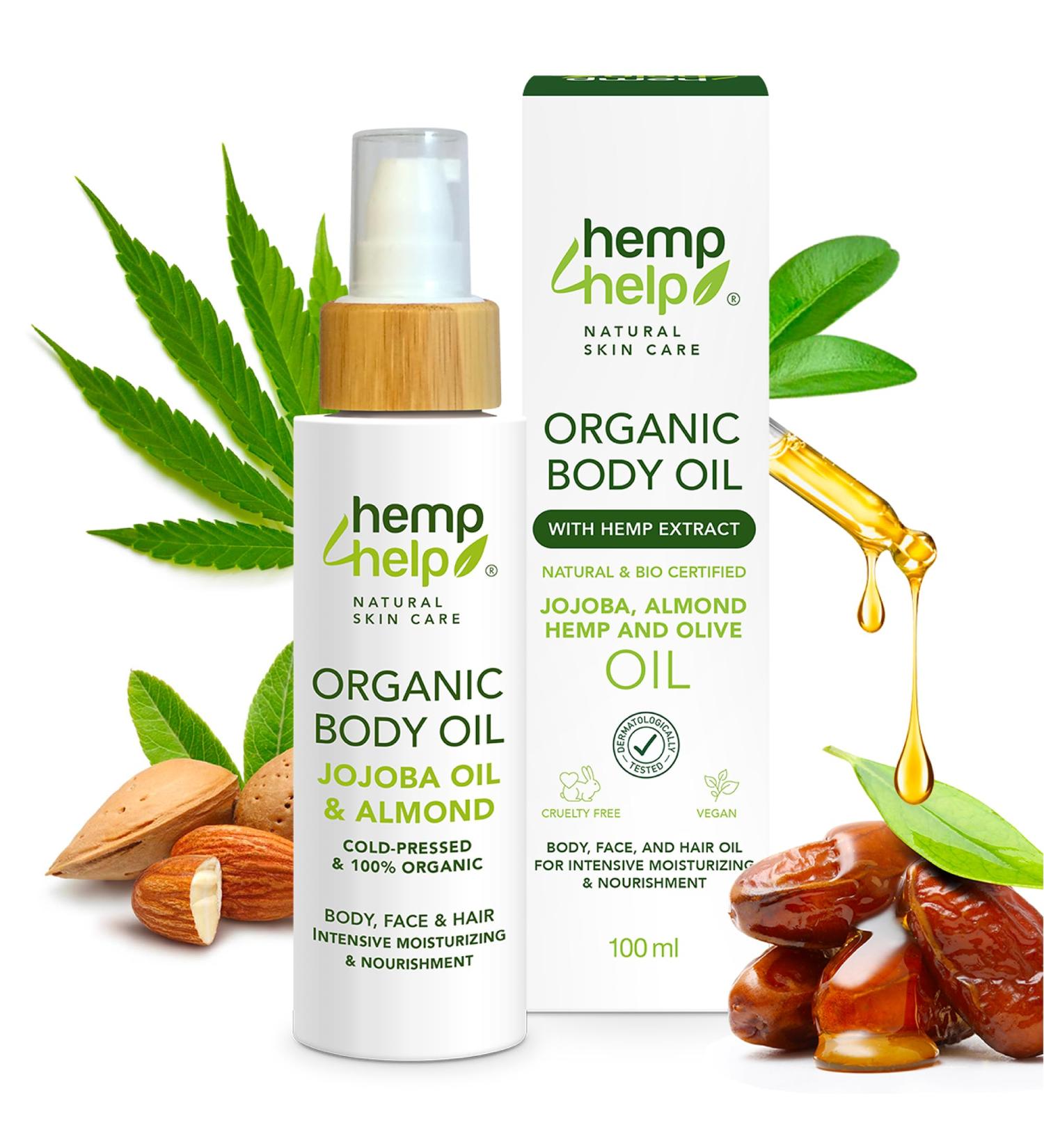 Ancient Egyptian Organic Skin Oil Jojoba Almond & Olive Oil Blend | 100ml | Cleopatra-Inspired Recipe for Body Face & Hair Care for Glowing Healthy Skin - Cold-Pressed Vegan & Cruelty-Free - Buy Online on GoSupps.com