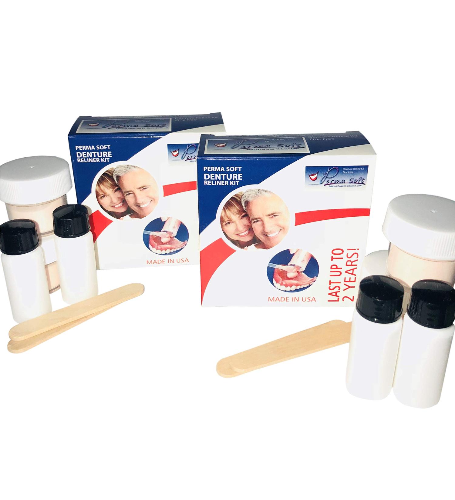 Perma Soft Denture Reline Kit - 2 Boxes (Relines 4 Dentures) - Buy Online on GoSupps.com