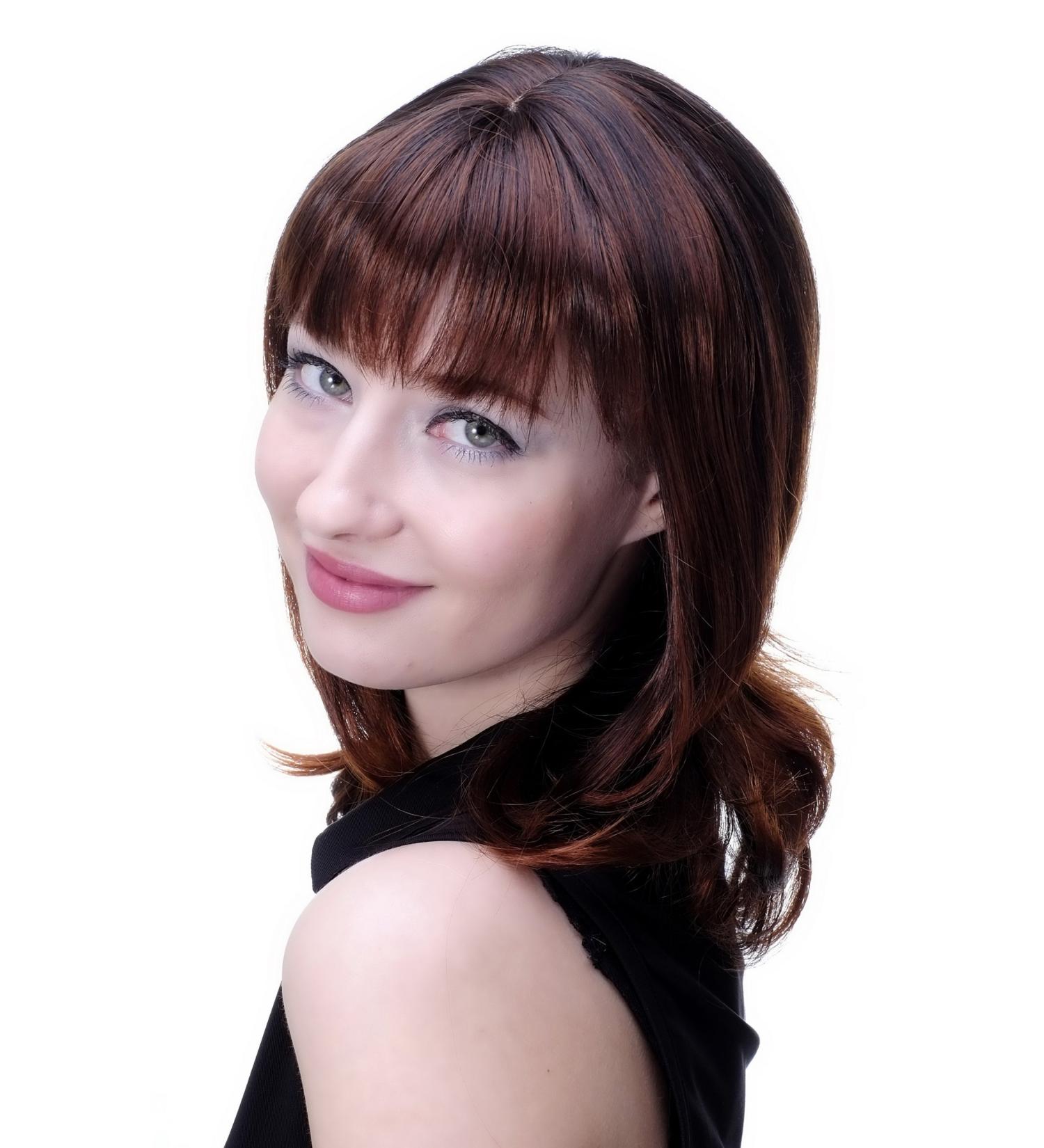 WIG ME UP 3018-2T130 Shoulder Length Brunette Wig with Reddish Highlights | International Shipping Available - Buy Online on GoSupps.com