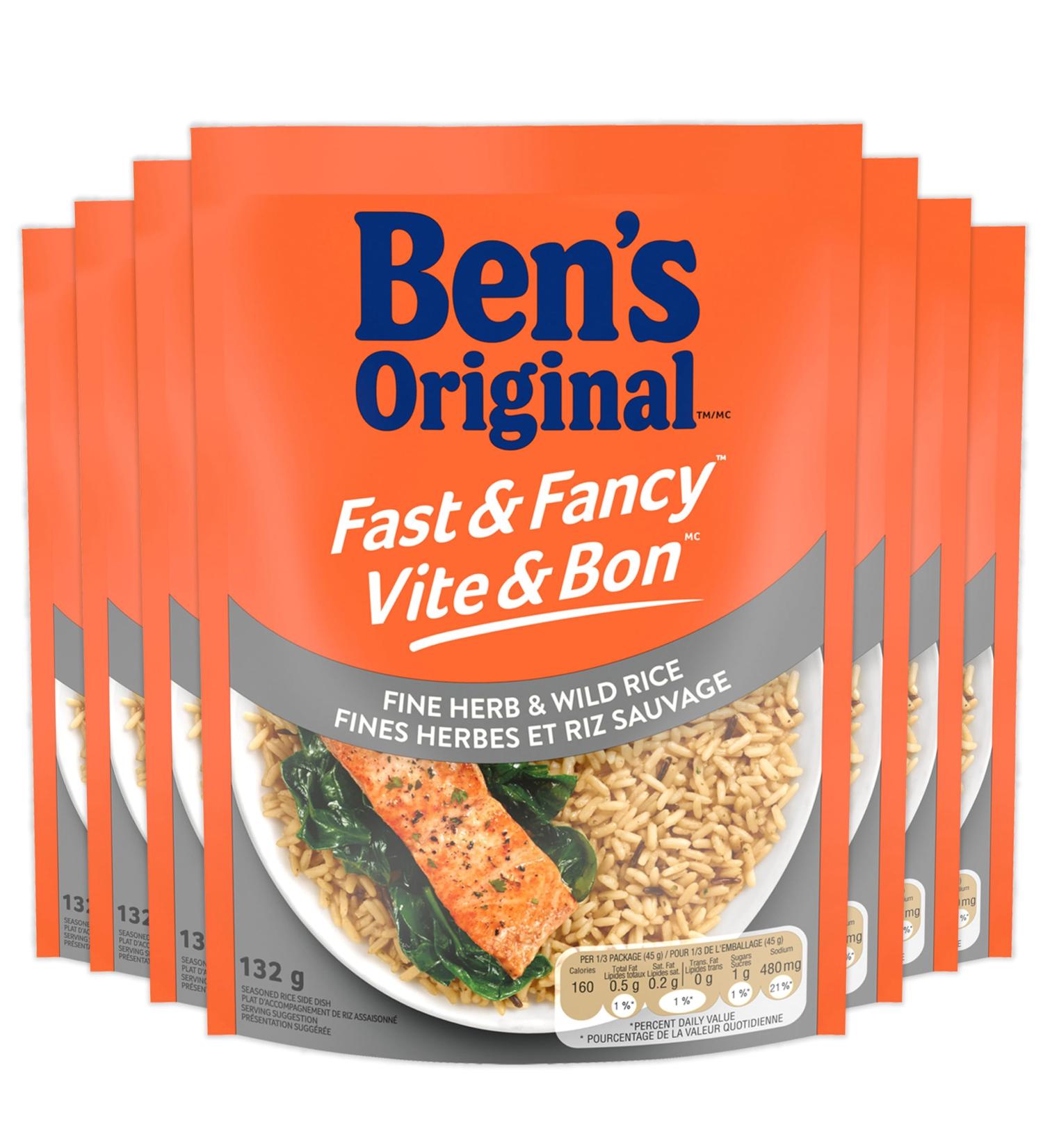 BEN'S ORIGINAL FAST & FANCY Fine Herb & Wild Rice 12PK CASE Fine Herb & Wild Rice (12 Pack) 12 - Buy Online on GoSupps.com